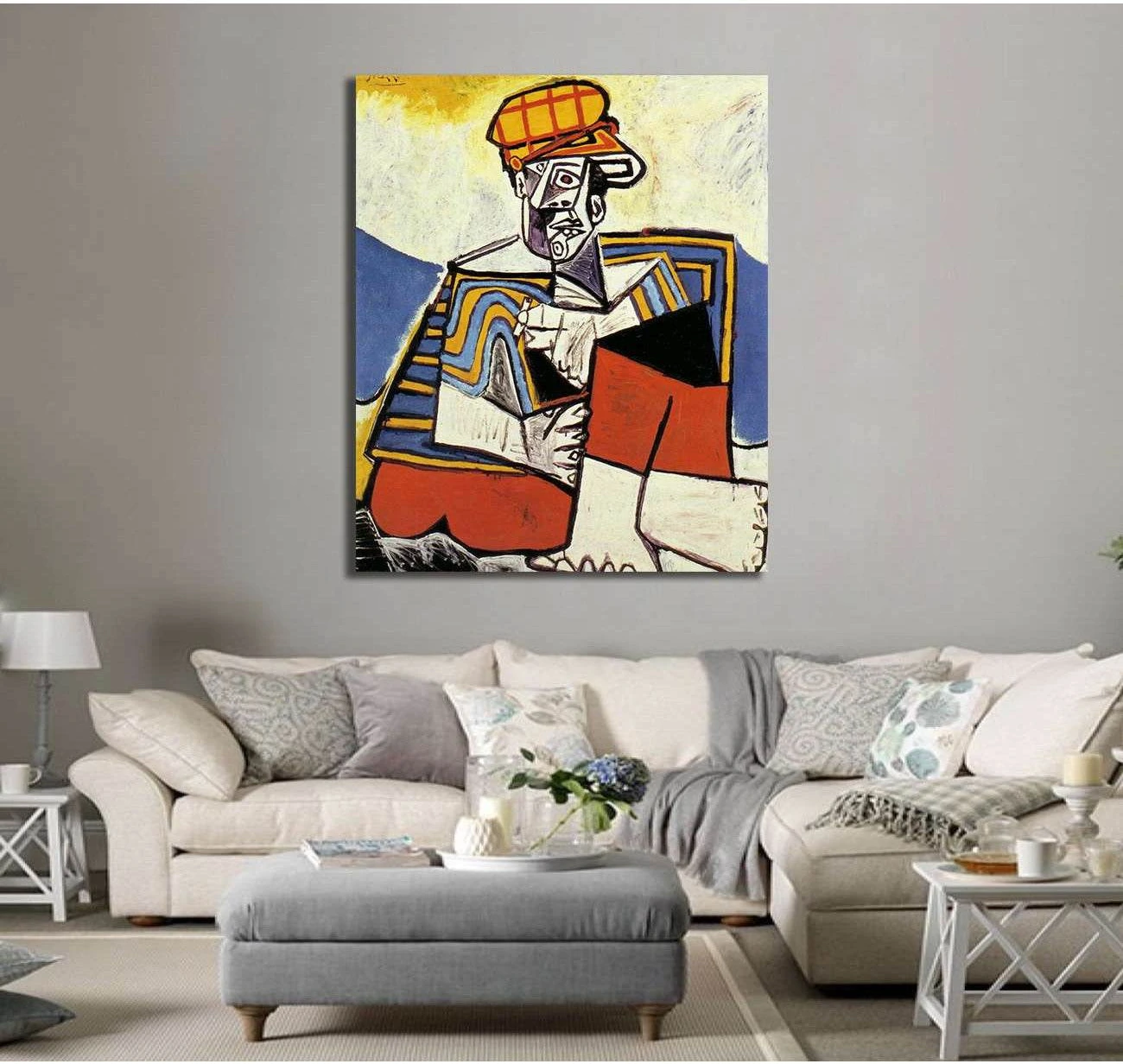 Pablo Picasso, The Smoker - Canvas print - Zellart Canvas Prints 000Negative, 6184, ALL_Products