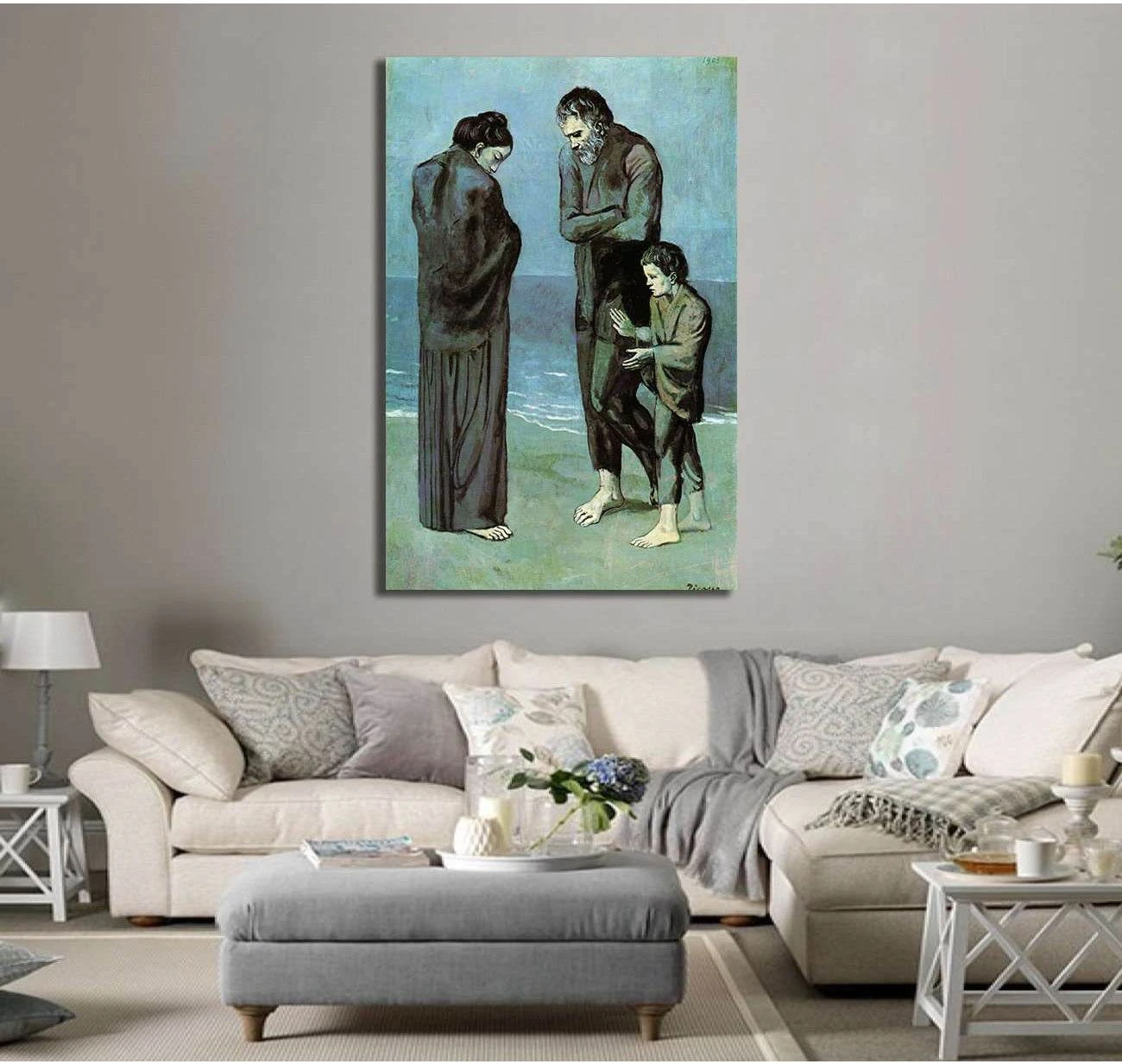 Pablo Picasso, The tragedy - Canvas print - Zellart Canvas Prints 000Negative, 6186, ALL_Products