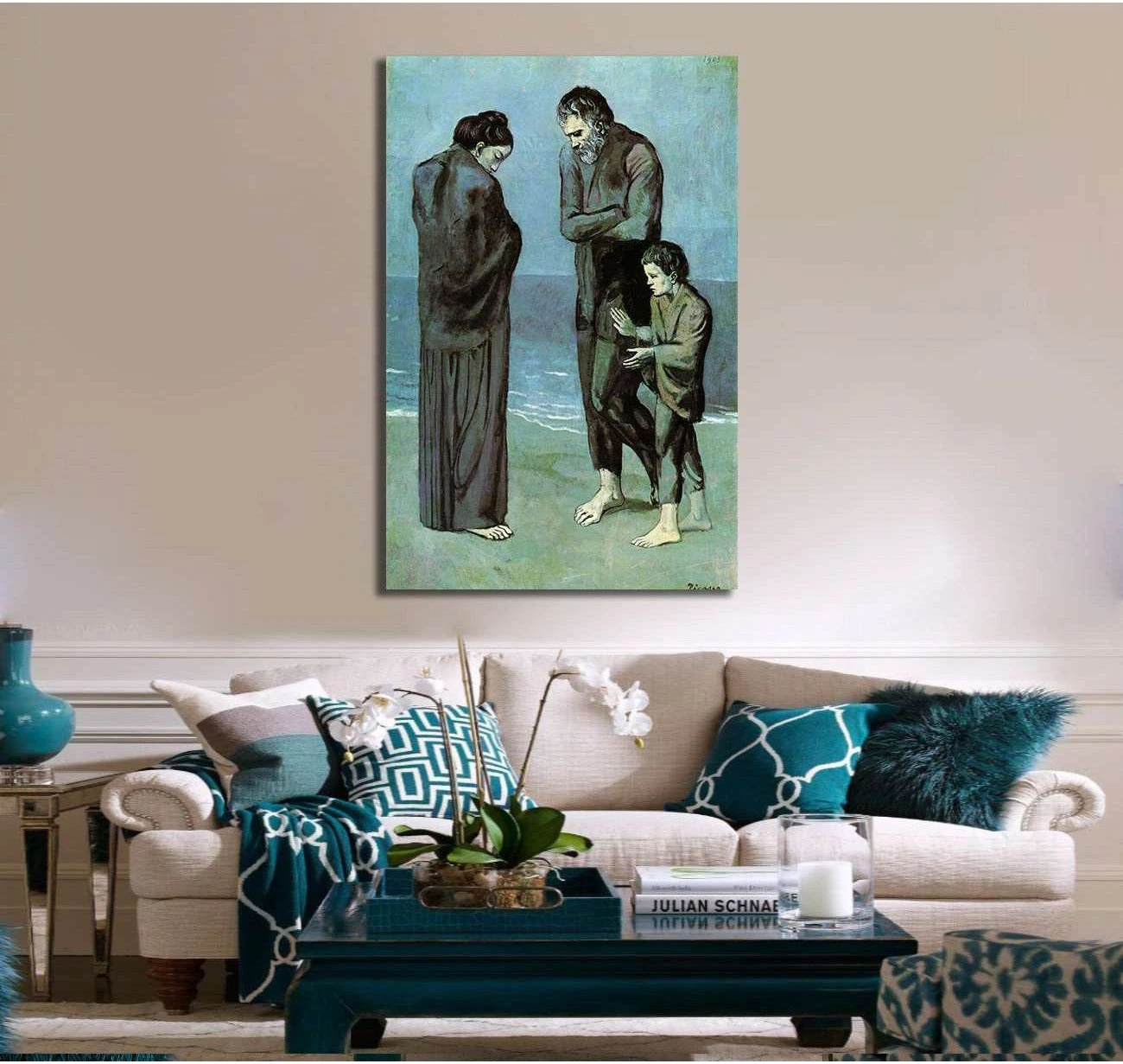 Pablo Picasso, The tragedy - Canvas print - Zellart Canvas Prints 000Negative, 6186, ALL_Products
