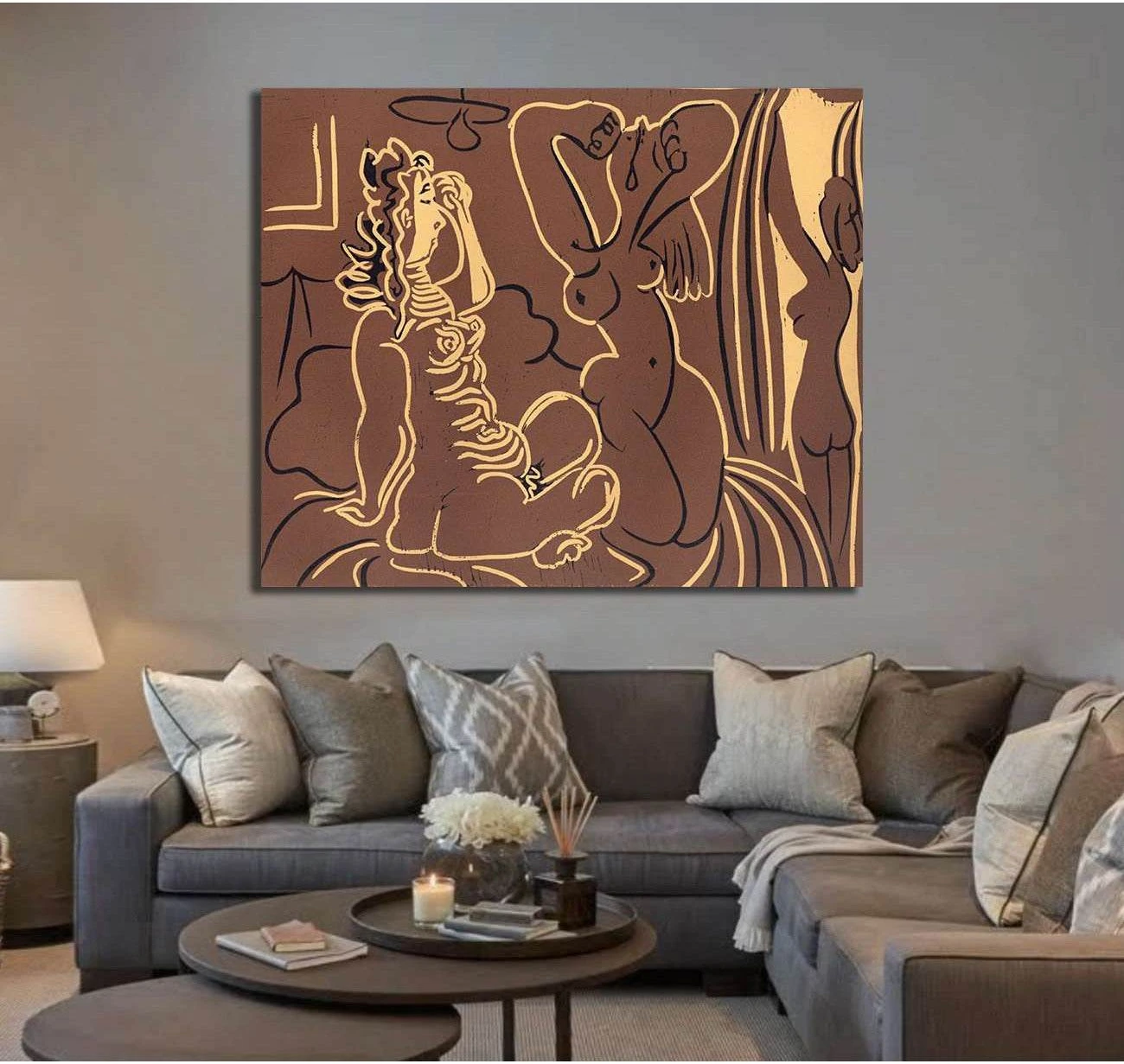 Pablo Picasso, Three women - Canvas print - Zellart Canvas Prints 000Negative, 6005, ALL_Products