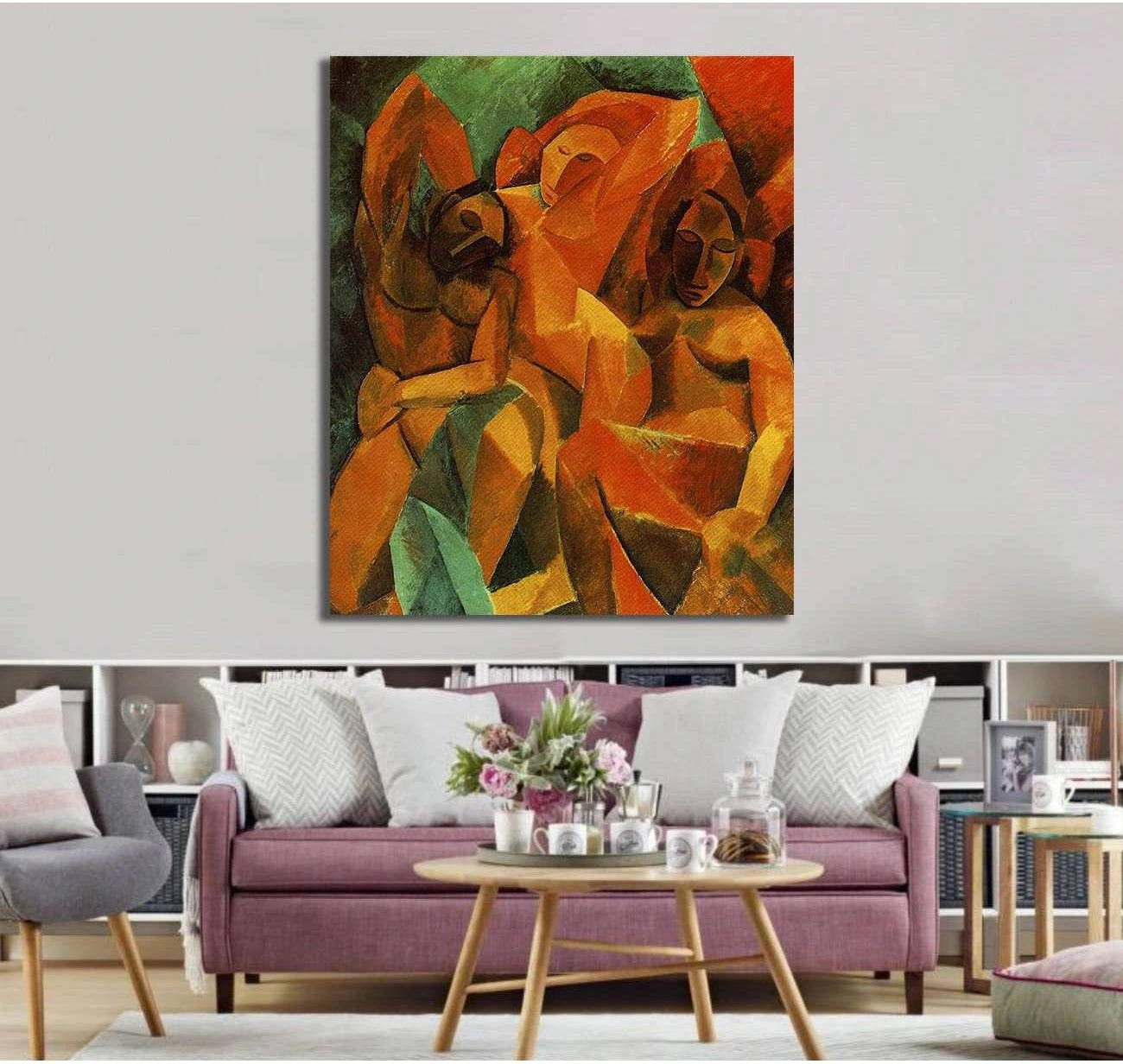 Pablo Picasso, three women - Ready to Hang Canvas Print - Zellart Canvas Prints 000Negative, 6004, ALL_Products