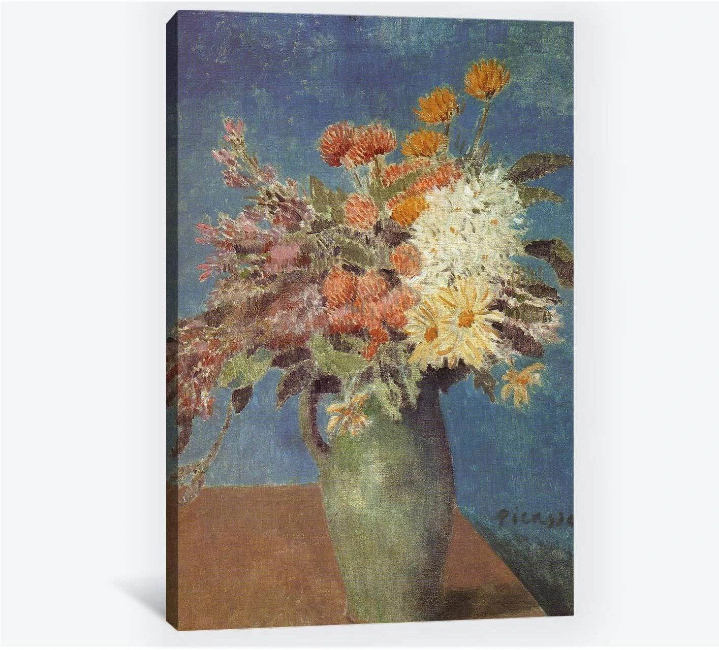 Pablo Picasso, Vase of Flowers - Canvas print - Zellart Canvas Prints 000Negative, 6190, ALL_Products