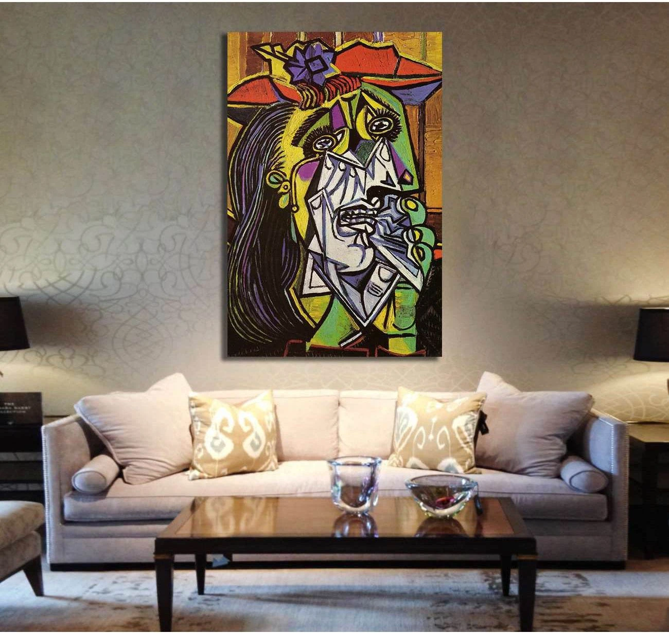 Pablo Picasso, Weeping woman - Canvas print - Zellart Canvas Prints 000Negative, 6192, ALL_Products
