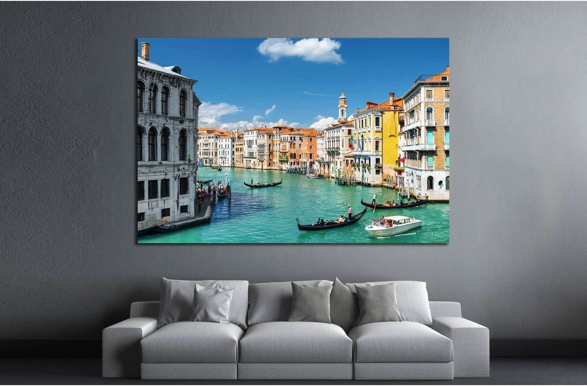Palazzo dei Camerlenghi and the Grand Canal №1542 Ready to Hang Canvas Print - Zellart Canvas Prints ALL_Products, s-1542