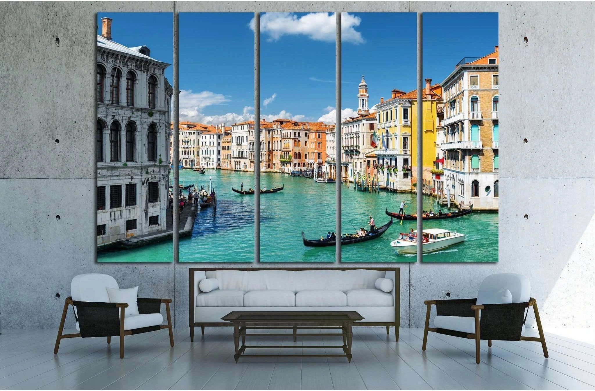 Palazzo dei Camerlenghi and the Grand Canal №1542 Ready to Hang Canvas Print - Zellart Canvas Prints ALL_Products, s-1542