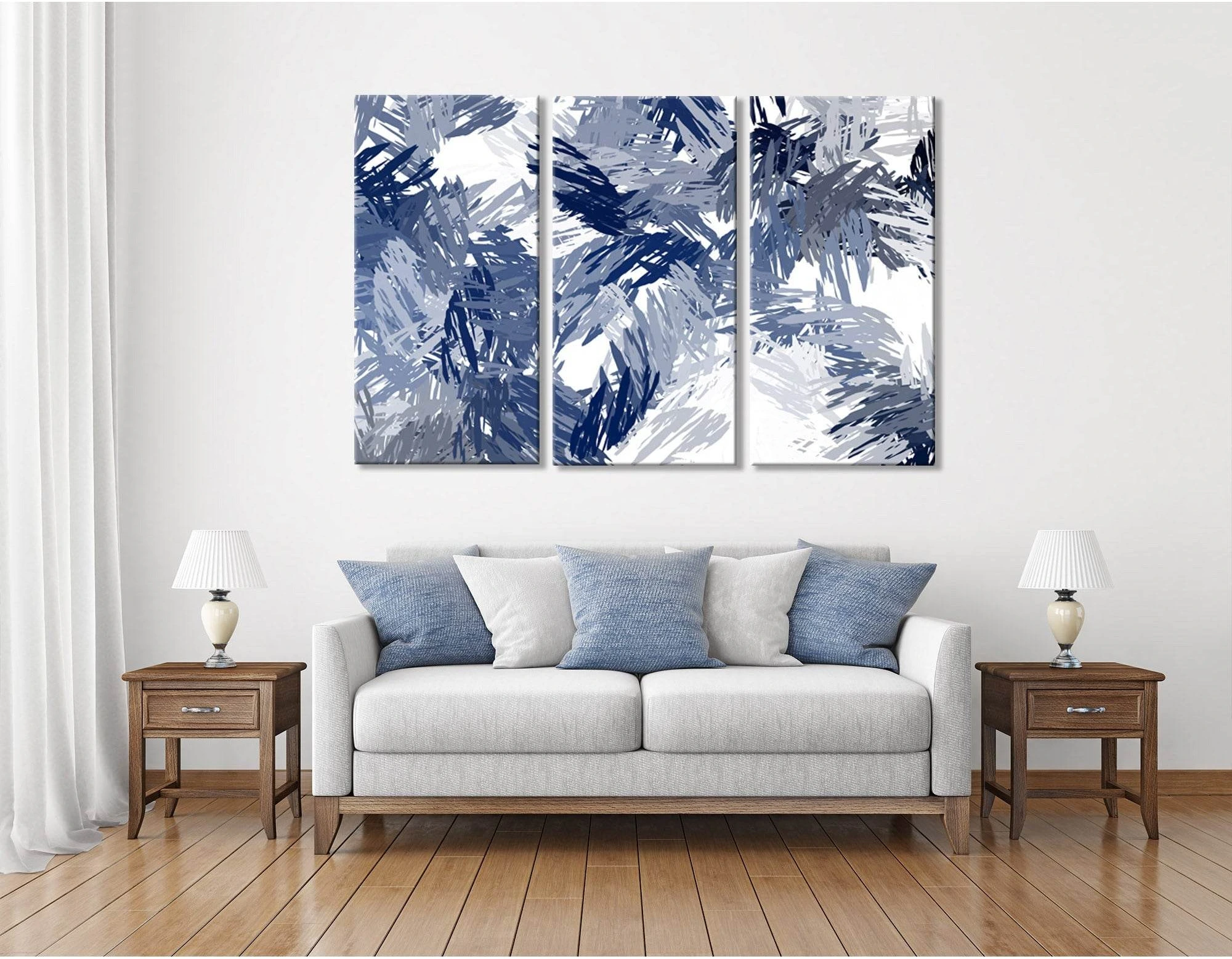 Palm Branches Abstract №04367 Ready to Hang Canvas Print - Zellart Canvas Prints ALL_Products