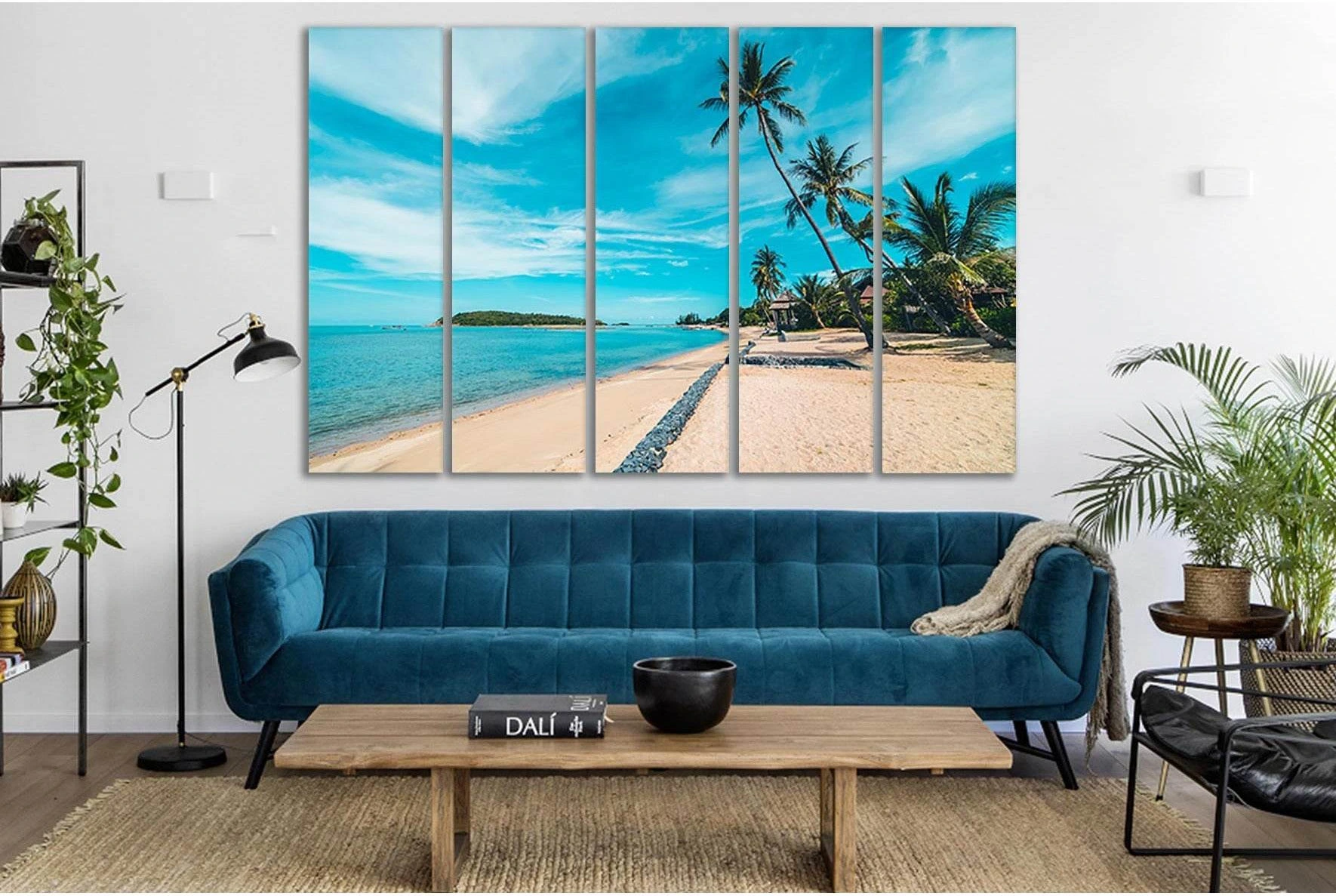 Palm Shore Sand №SL139 Ready to Hang Canvas Print - Zellart Canvas Prints 0new, ALL_Products, Beach Ocean & Waves