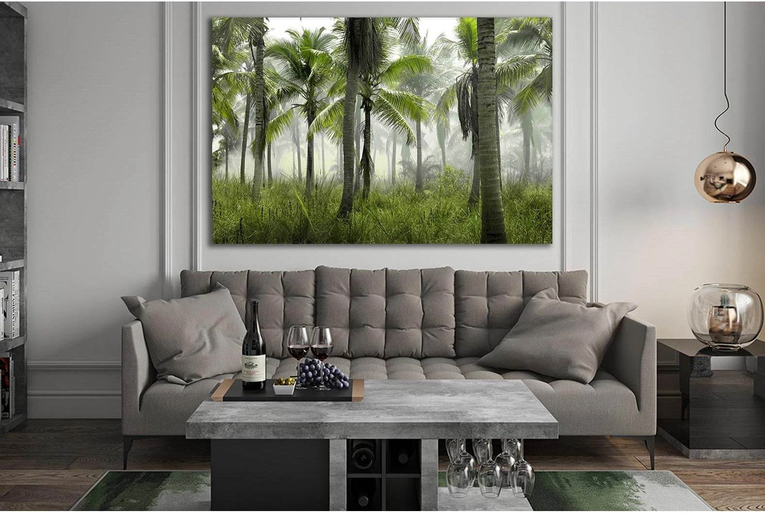 Palm Trees №SL504 Ready to Hang Canvas Print - Zellart Canvas Prints 0new, ALL_Products, Trees Wall Art
