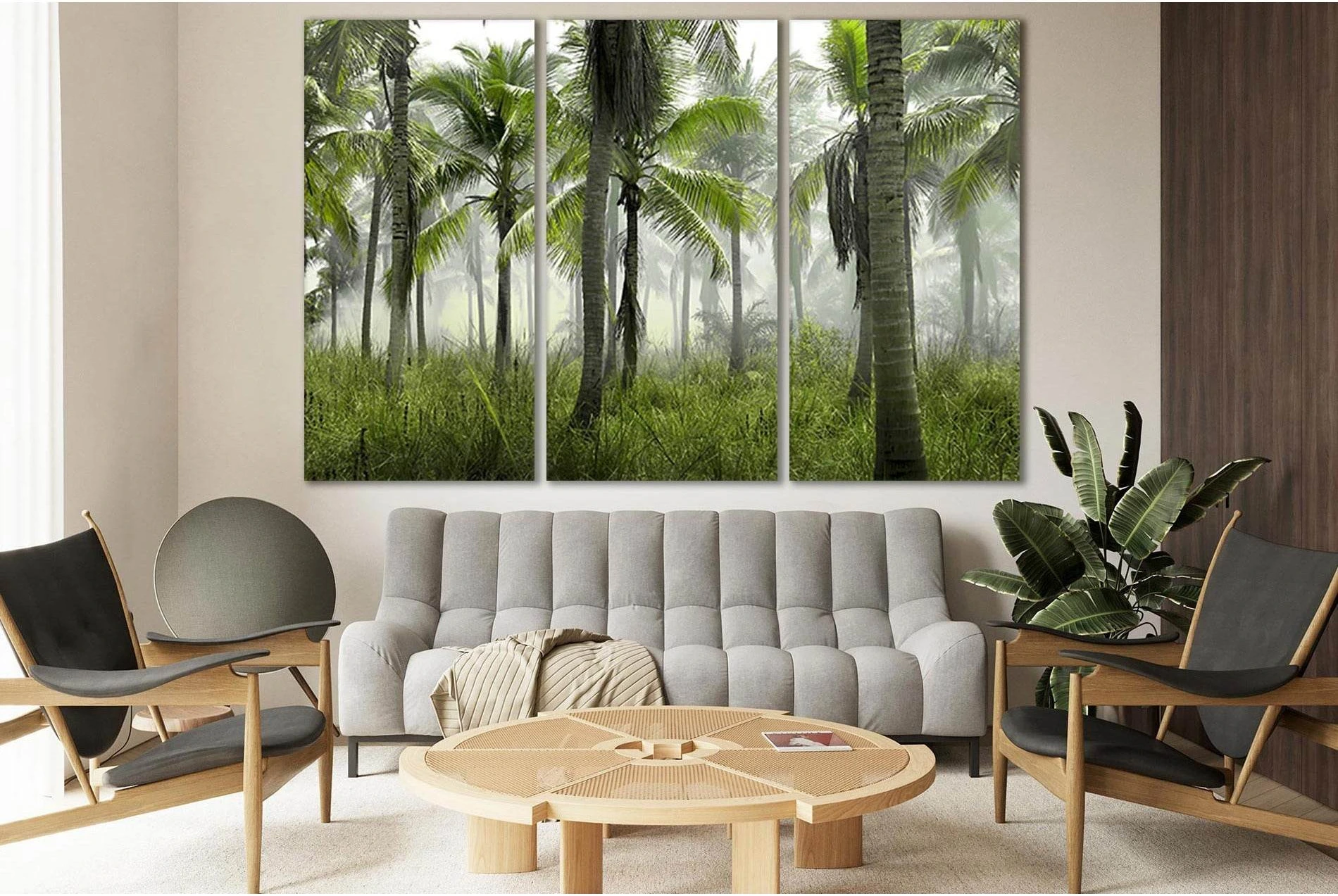 Palm Trees №SL504 Ready to Hang Canvas Print - Zellart Canvas Prints 0new, ALL_Products, Trees Wall Art