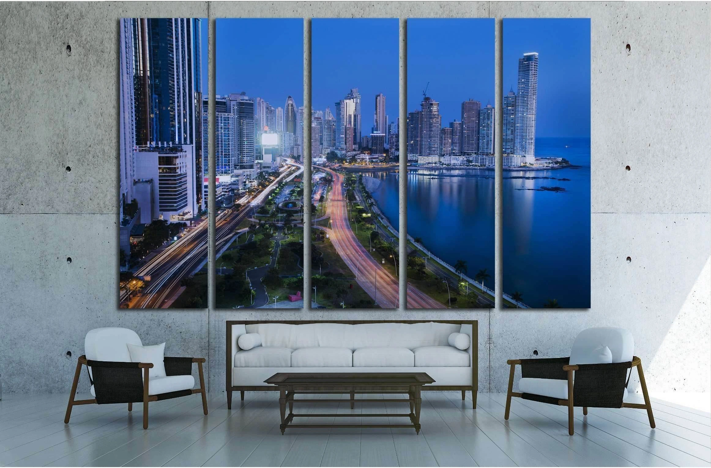 Panama city №2220 Ready to Hang Canvas Print - Zellart Canvas Prints ALL_Products, s-2220
