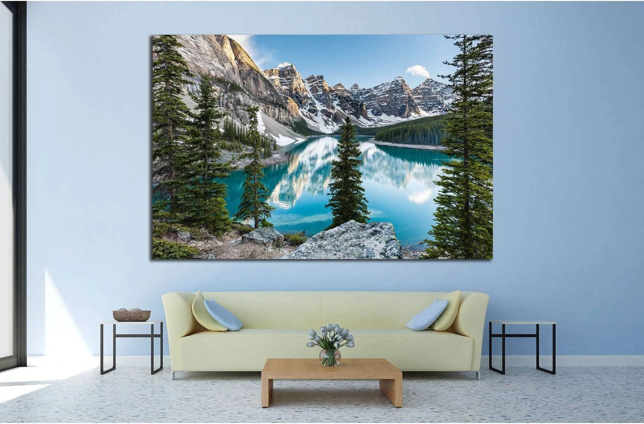 Panorama in the banff, Canada №632 Ready to Hang Canvas Print - Zellart Canvas Prints ALL_Products, s-632