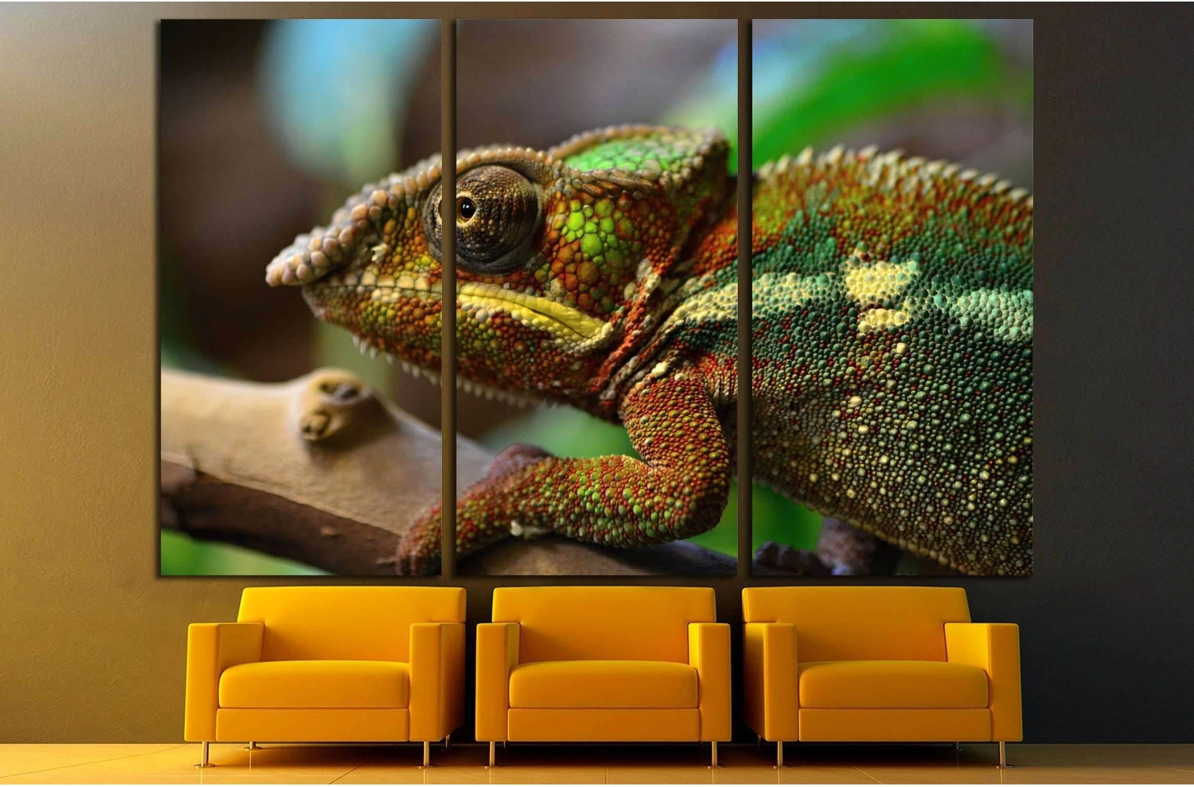 Panther chameleon №2787 Ready to Hang Canvas Print - Zellart Canvas Prints ALL_Products, s-2787