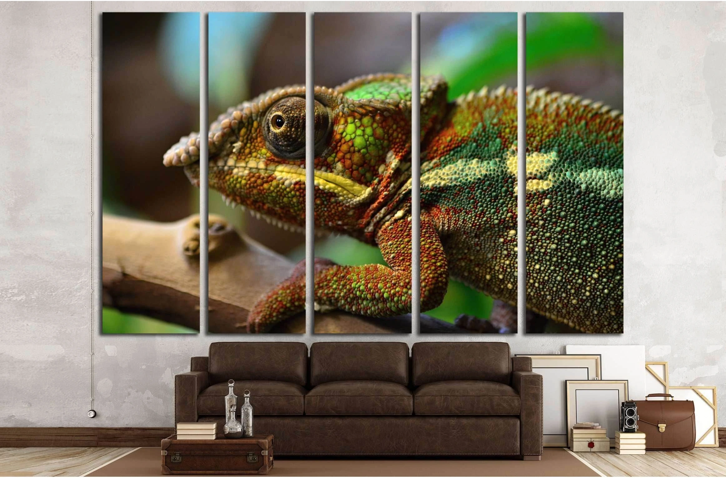 Panther chameleon №2787 Ready to Hang Canvas Print - Zellart Canvas Prints ALL_Products, s-2787
