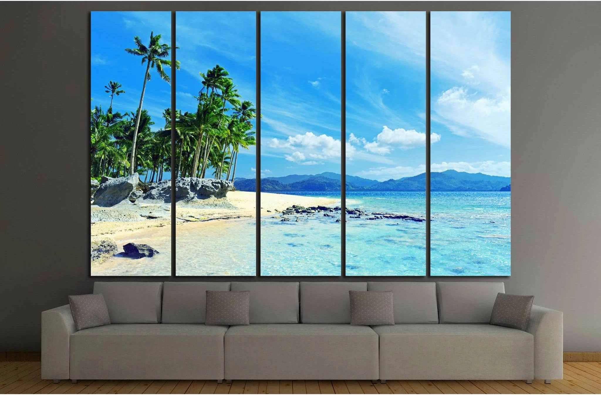 Paradise beach №1018 Ready to Hang Canvas Print - Zellart Canvas Prints ALL_Products, s-1018