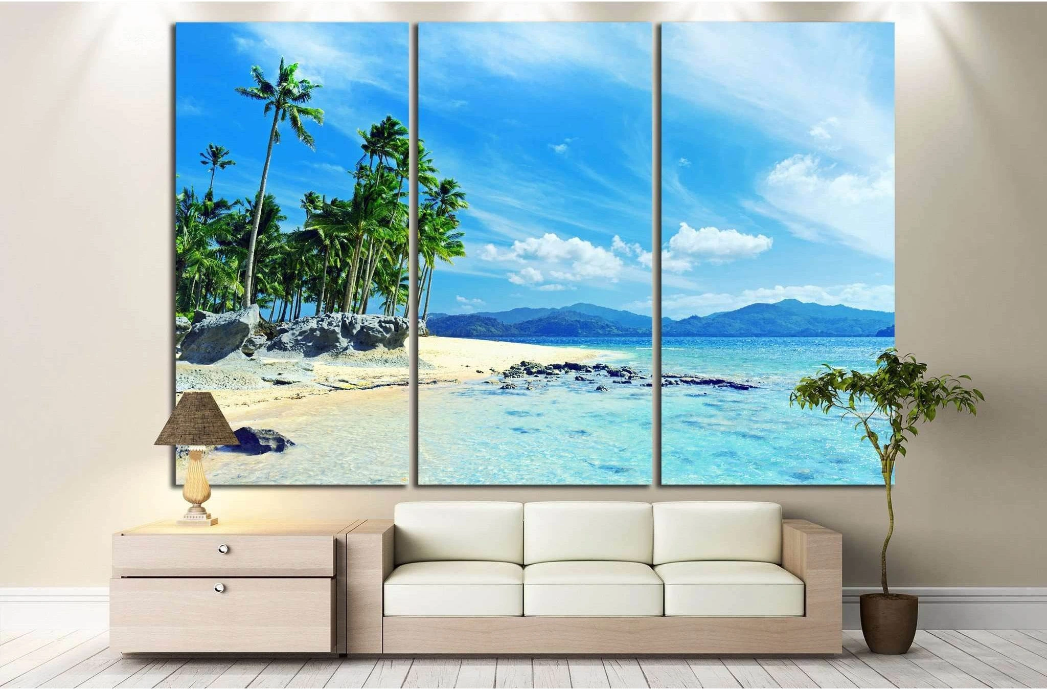 Paradise beach №1018 Ready to Hang Canvas Print - Zellart Canvas Prints ALL_Products, s-1018