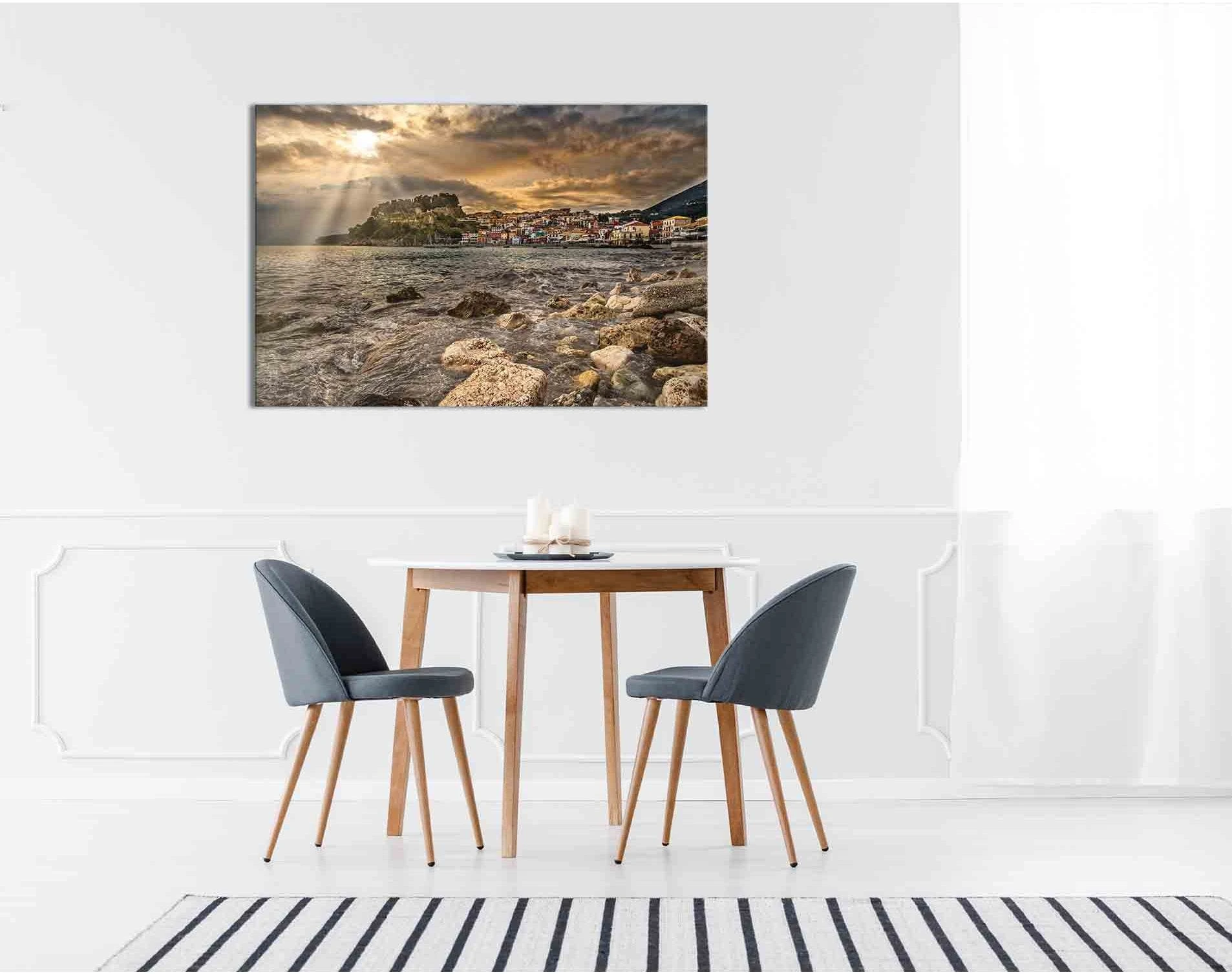 Parga №D1223 Ready to Hang Canvas Print - Zellart Canvas Prints 0new, ALL_Products, Sunrise & sunset wall art