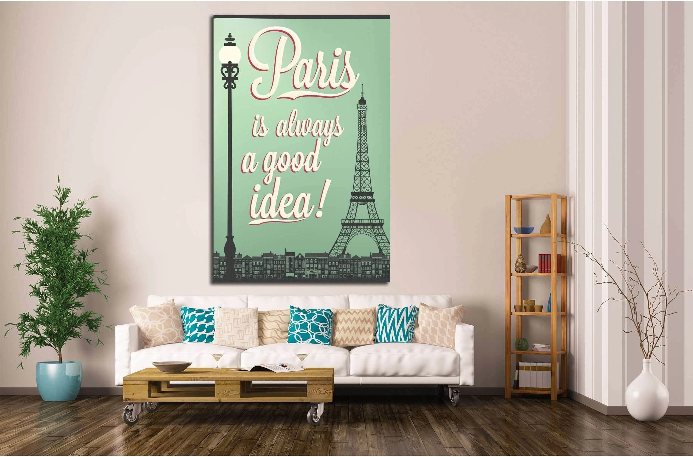 Paris №4527 Ready to Hang Canvas Print - Zellart Canvas Prints ALL_Products, s-4527
