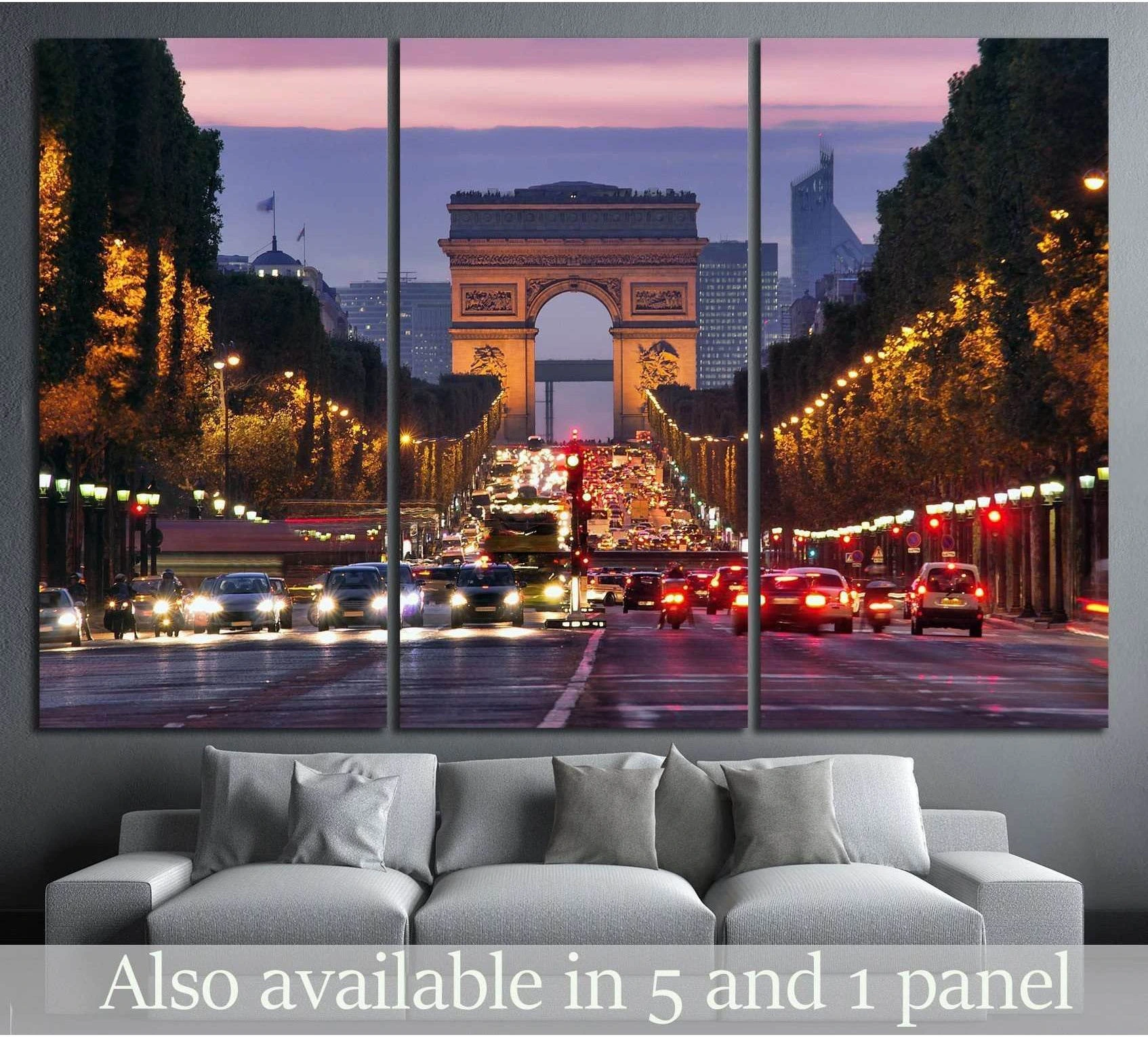 Paris, Champs-Elysees №772 Ready to Hang Canvas Print - Zellart Canvas Prints ALL_Products, s-772
