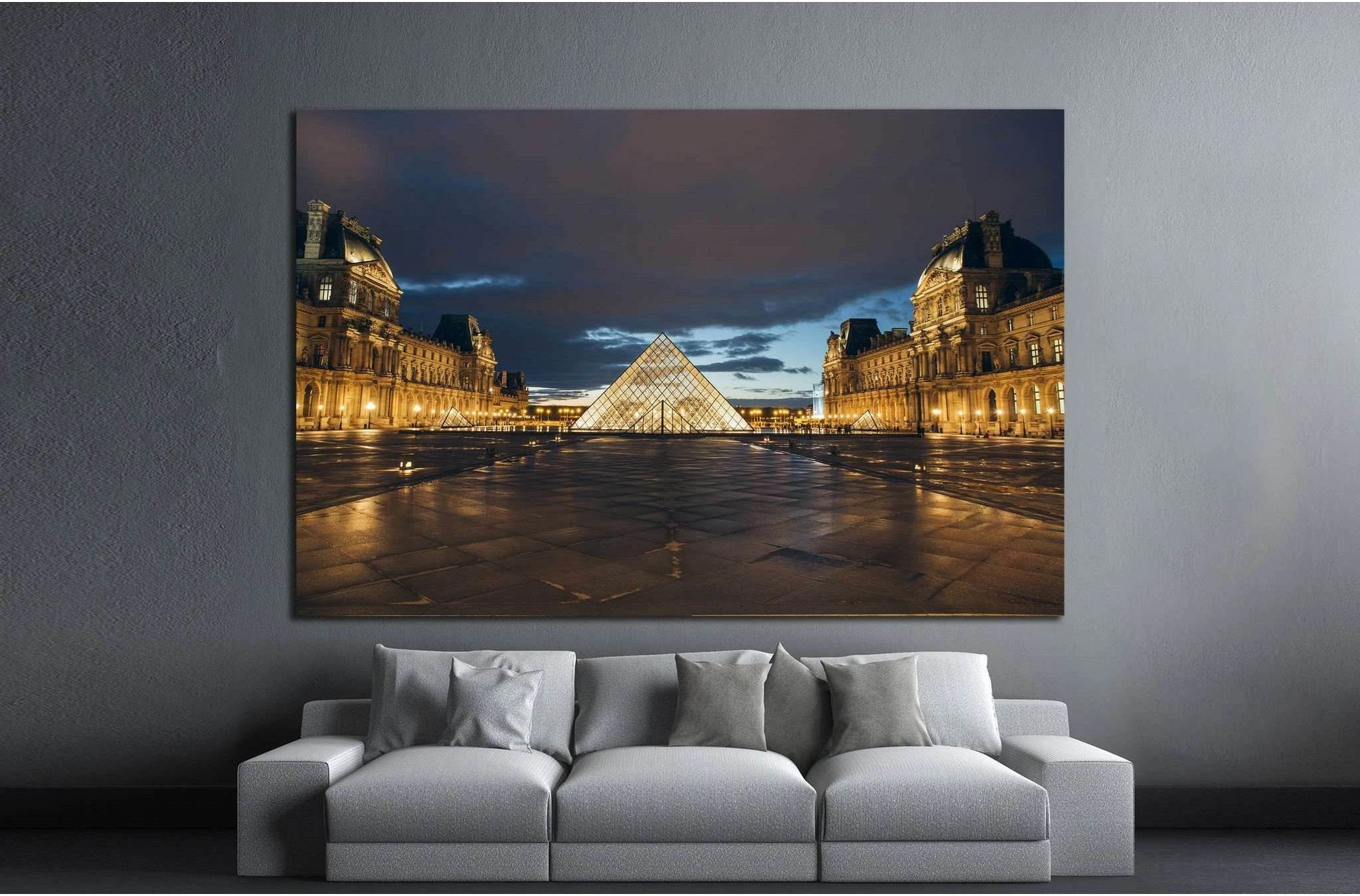 Paris, France, Louvre Museum №1273 Ready to Hang Canvas Print - Zellart Canvas Prints ALL_Products, s-1273