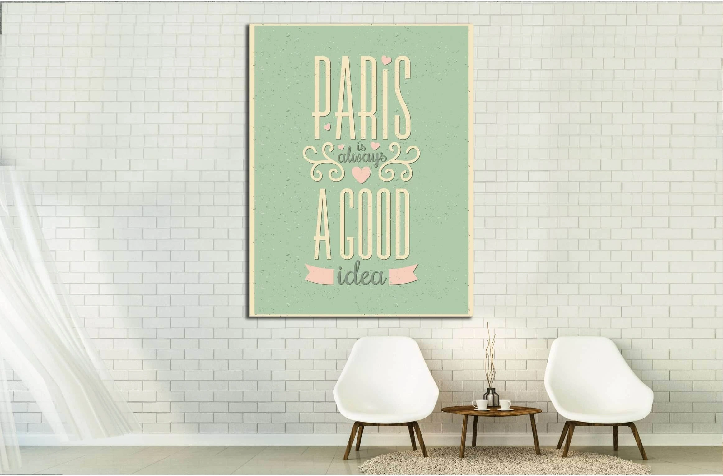 Paris is Always a Good Idea №4529 Ready to Hang Canvas Print - Zellart Canvas Prints ALL_Products, s-4529