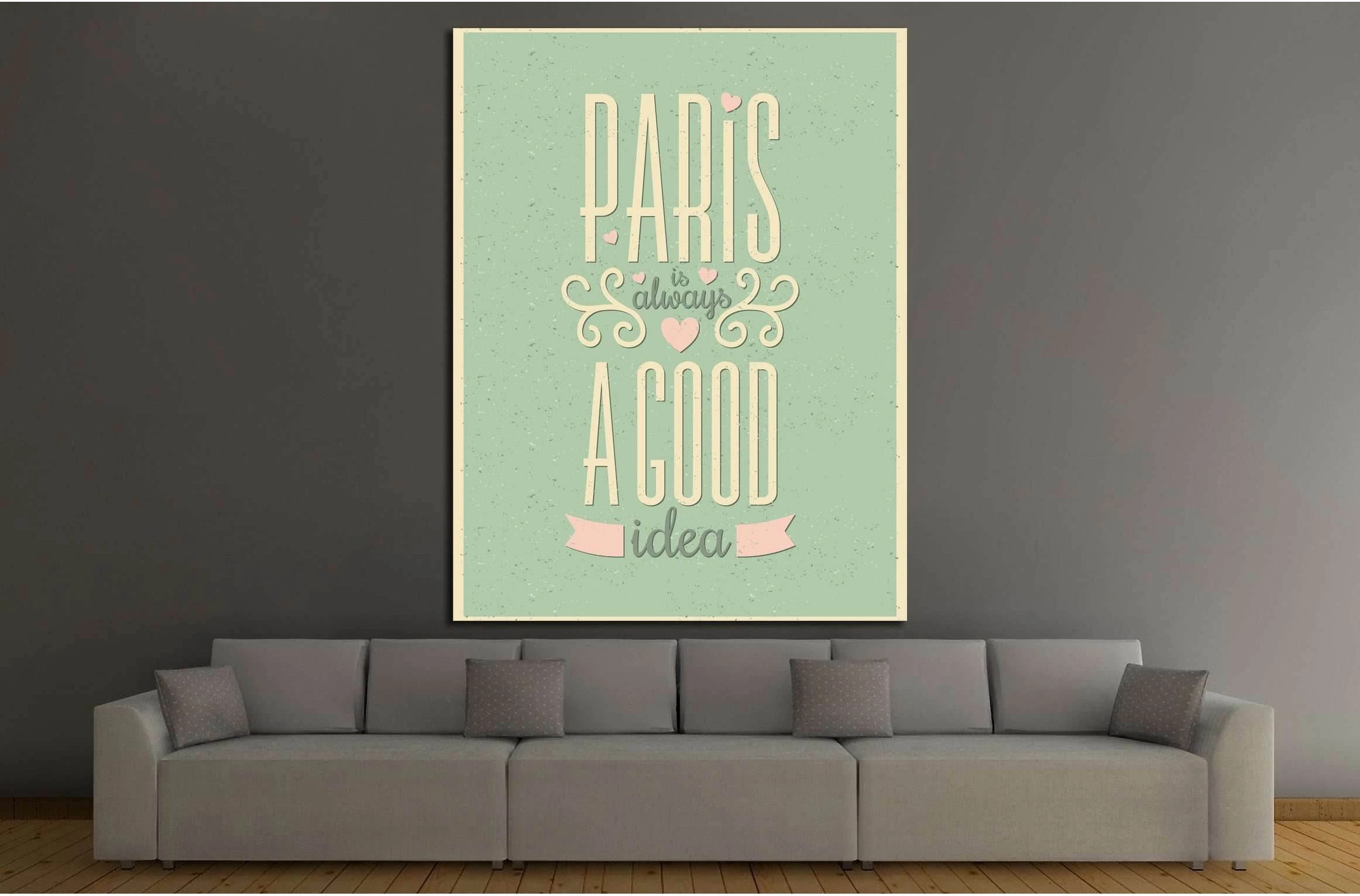 Paris is Always a Good Idea №4529 Ready to Hang Canvas Print - Zellart Canvas Prints ALL_Products, s-4529