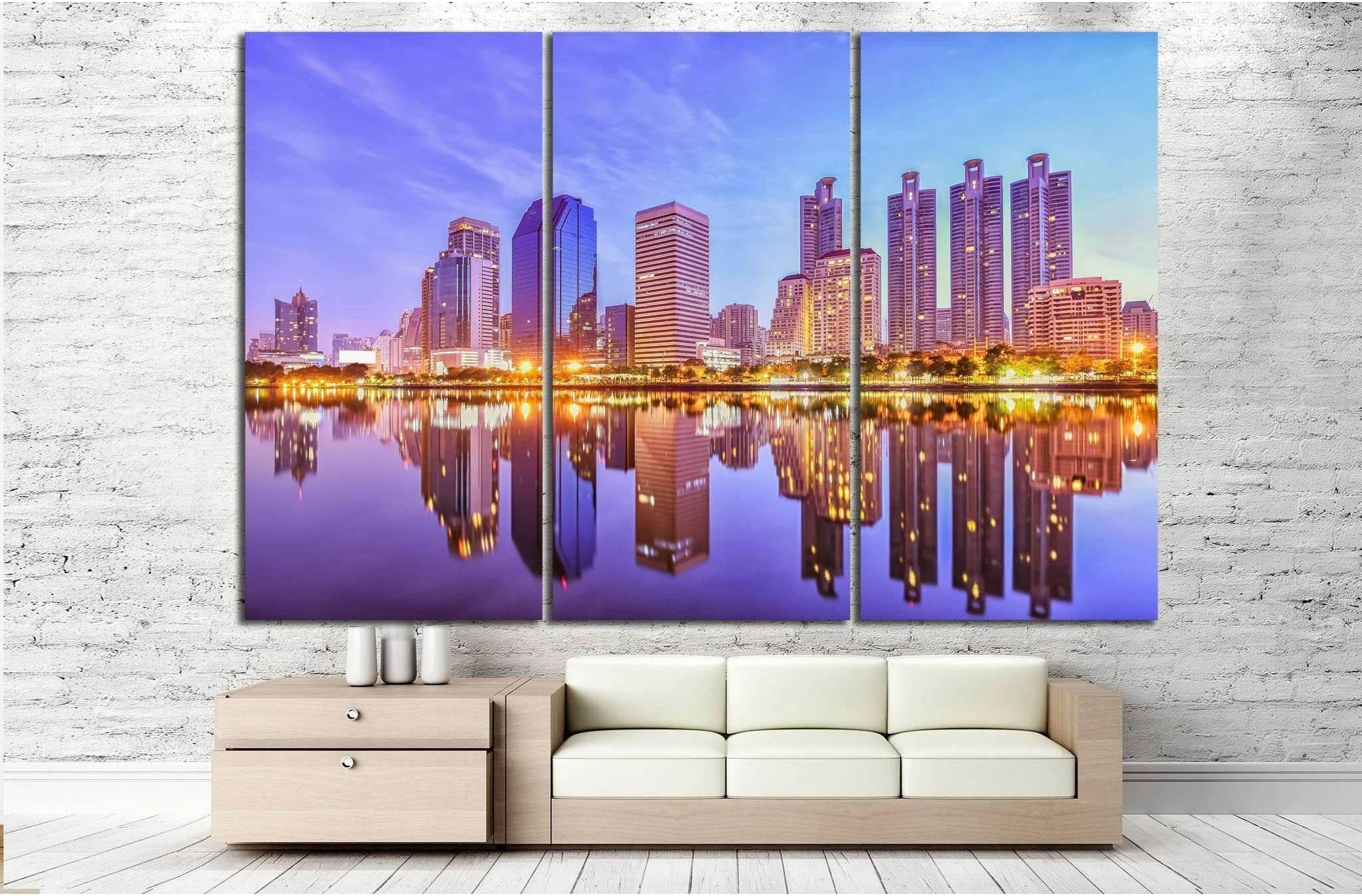 Park at Bangkok №826 Ready to Hang Canvas Print - Zellart Canvas Prints ALL_Products, s-826