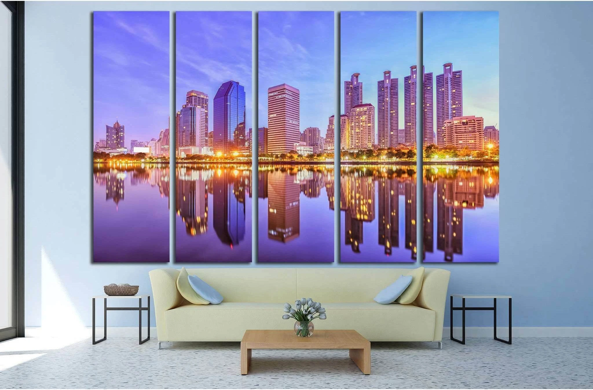 Park at Bangkok №826 Ready to Hang Canvas Print - Zellart Canvas Prints ALL_Products, s-826