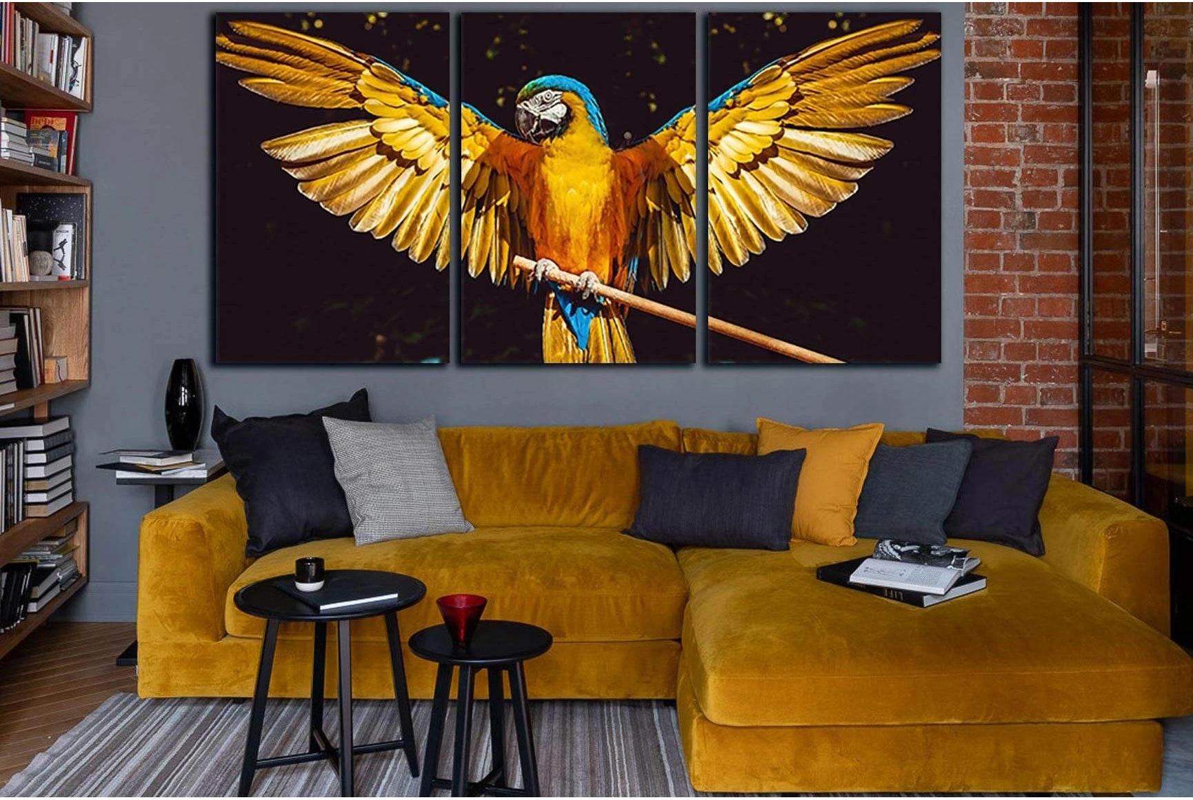 Parrot Macaw Spread Wings №SL1037 Ready to Hang Canvas Print - Zellart Canvas Prints 0new, ALL_Products, Animals & Wildlife