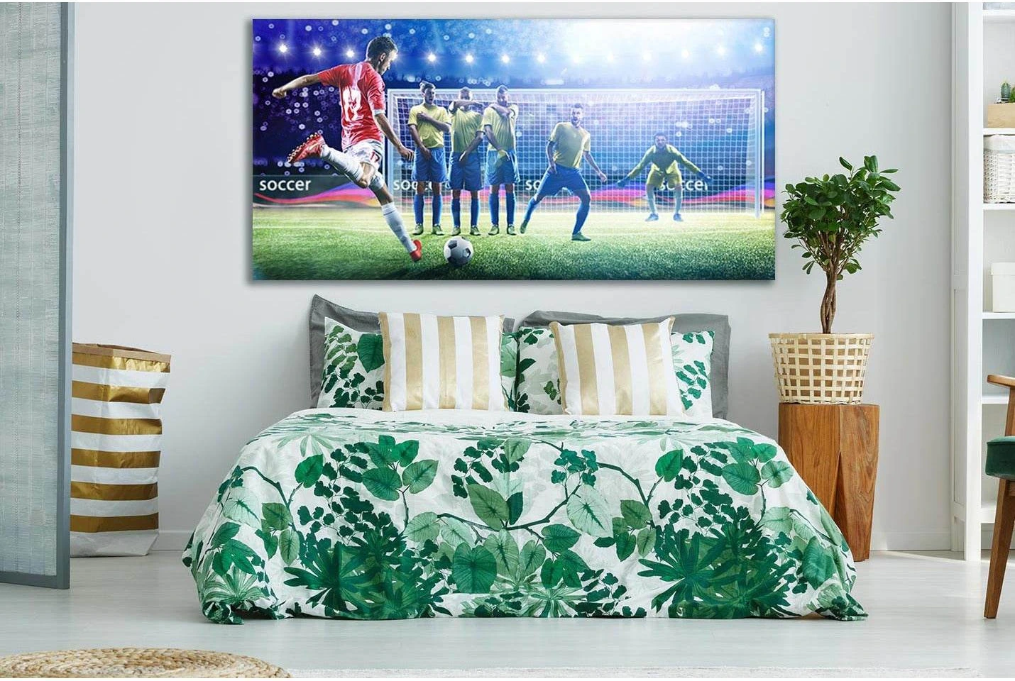 Penalty Football Addictive Moment №SL929 Ready to Hang Canvas Print - Zellart Canvas Prints 0new, ALL_Products, Sports & Motivation