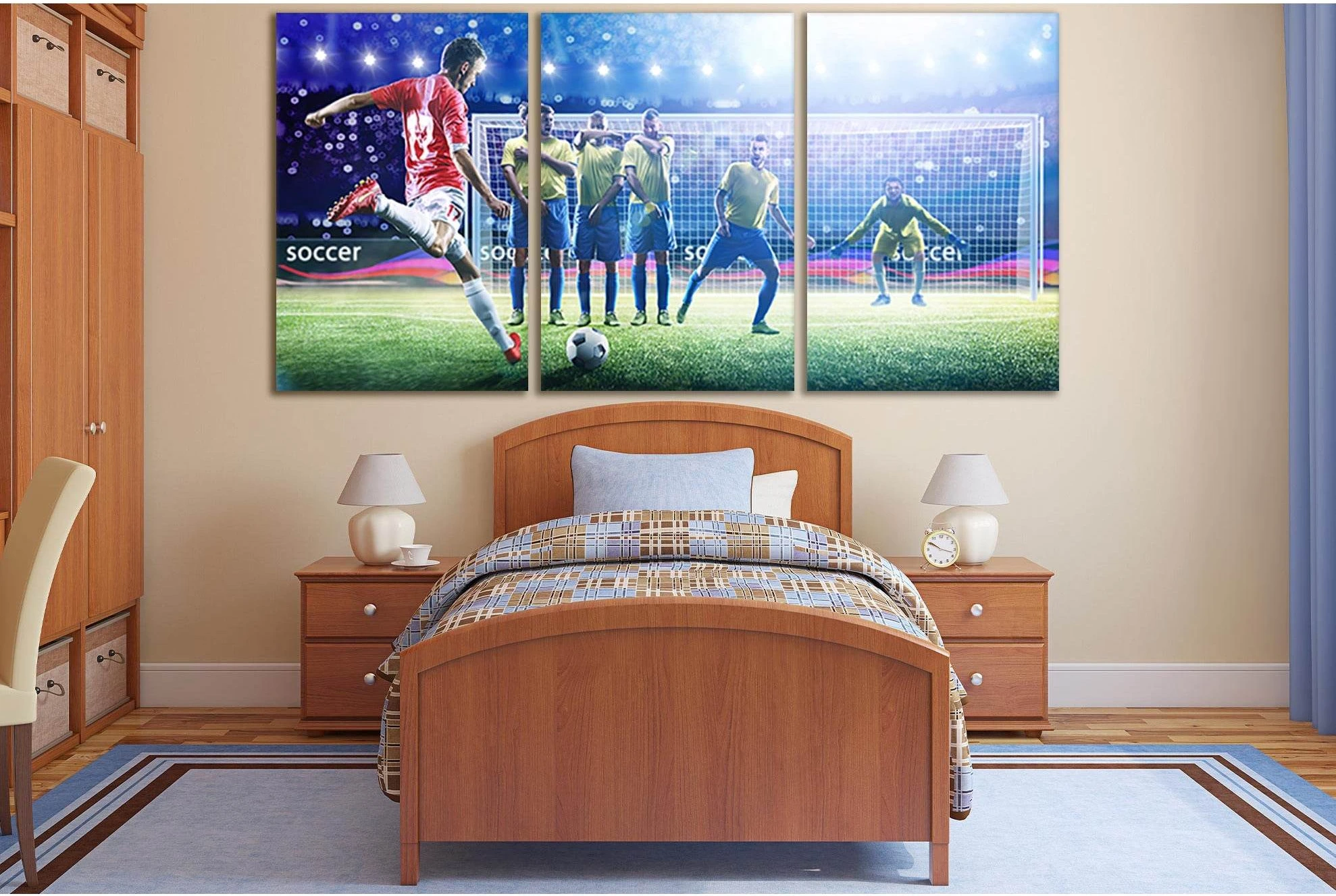 Penalty Football Addictive Moment №SL929 Ready to Hang Canvas Print - Zellart Canvas Prints 0new, ALL_Products, Sports & Motivation