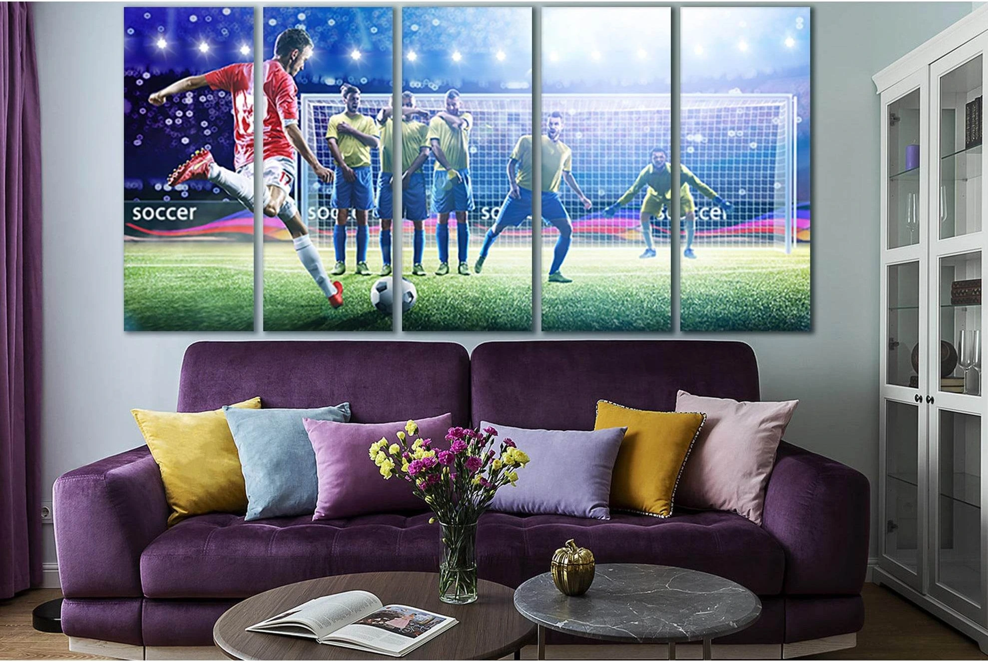 Penalty Football Addictive Moment №SL929 Ready to Hang Canvas Print - Zellart Canvas Prints 0new, ALL_Products, Sports & Motivation