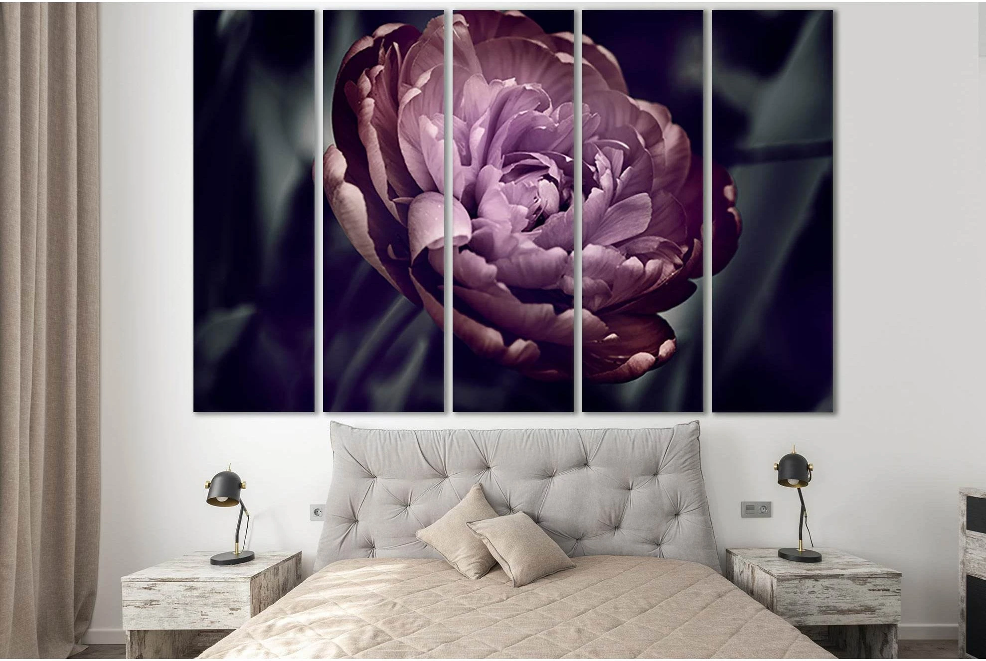 Peony In The Garden №SL703 Ready to Hang Canvas Print - Zellart Canvas Prints 0new, ALL_Products, Floral & Botanical Wall Art