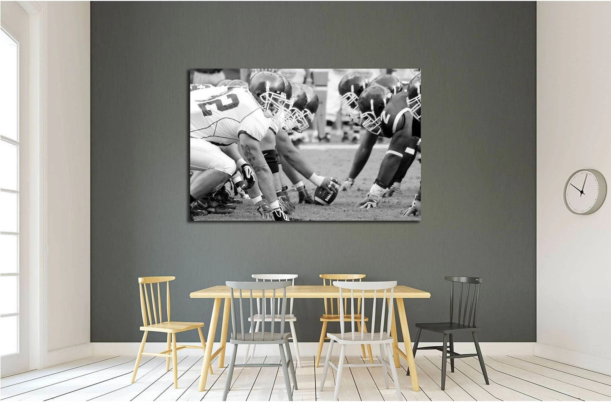 PHILADELPHIA, PA. Temple Defensive Line face off against Buffalo offensive linemen №2112 Ready to Hang Canvas Print - Zellart Canvas Prints ALL_Products, s-2112