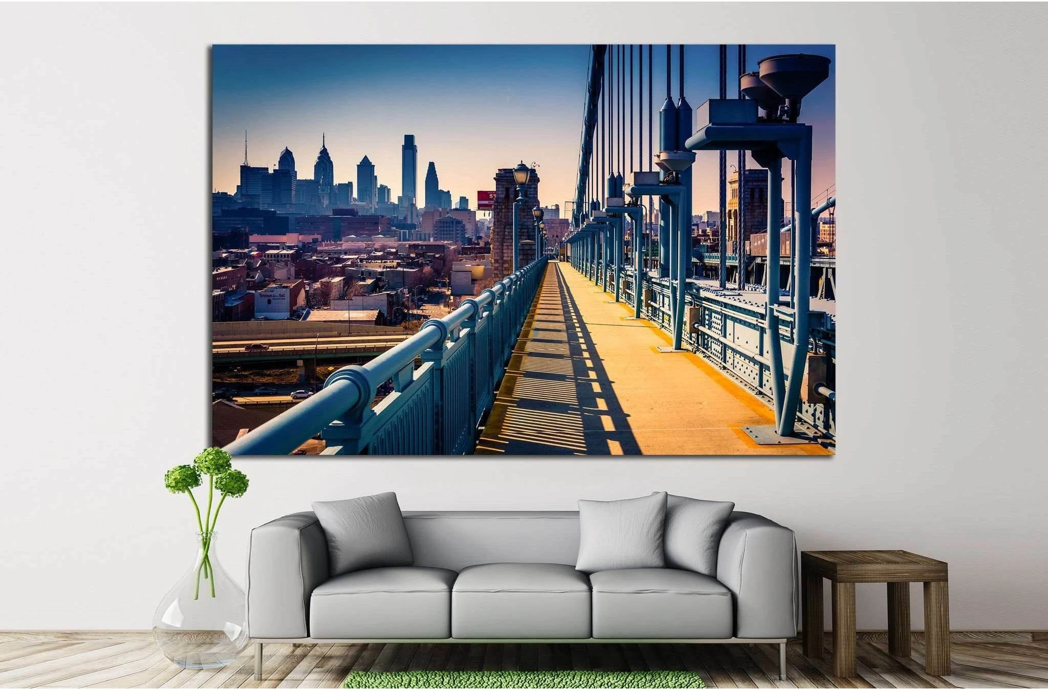Philadelphia, Pennsylvania №888 Ready to Hang Canvas Print - Zellart Canvas Prints ALL_Products, s-888