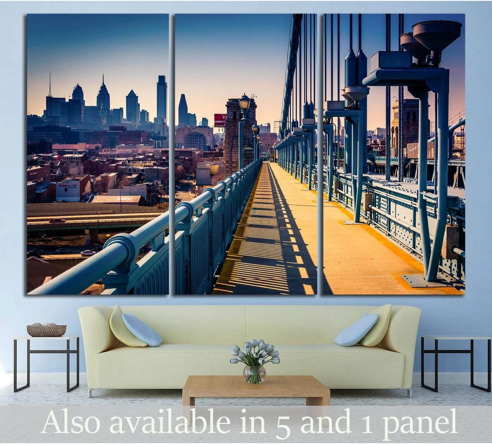 Philadelphia, Pennsylvania №888 Ready to Hang Canvas Print - Zellart Canvas Prints ALL_Products, s-888