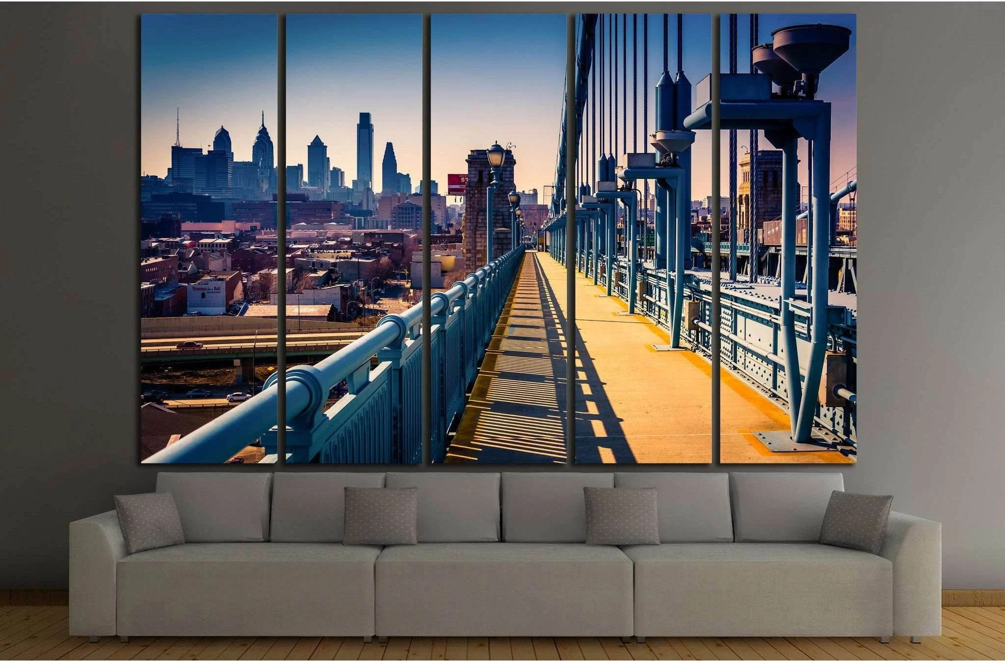 Philadelphia, Pennsylvania №888 Ready to Hang Canvas Print - Zellart Canvas Prints ALL_Products, s-888