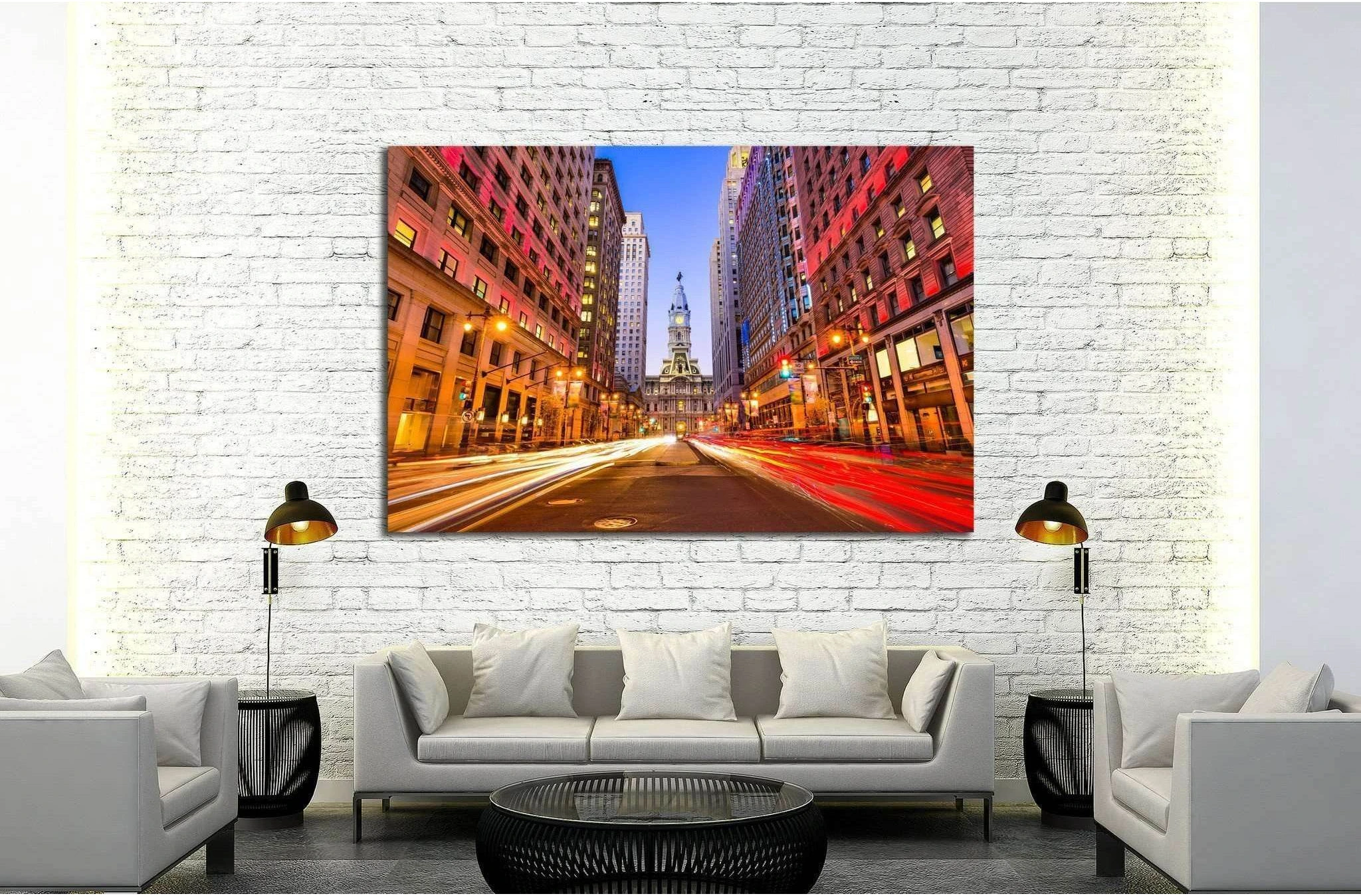 Philadelphia, Pennsylvania, USA downtown at city hall №2084 Ready to Hang Canvas Print - Zellart Canvas Prints ALL_Products, s-2084