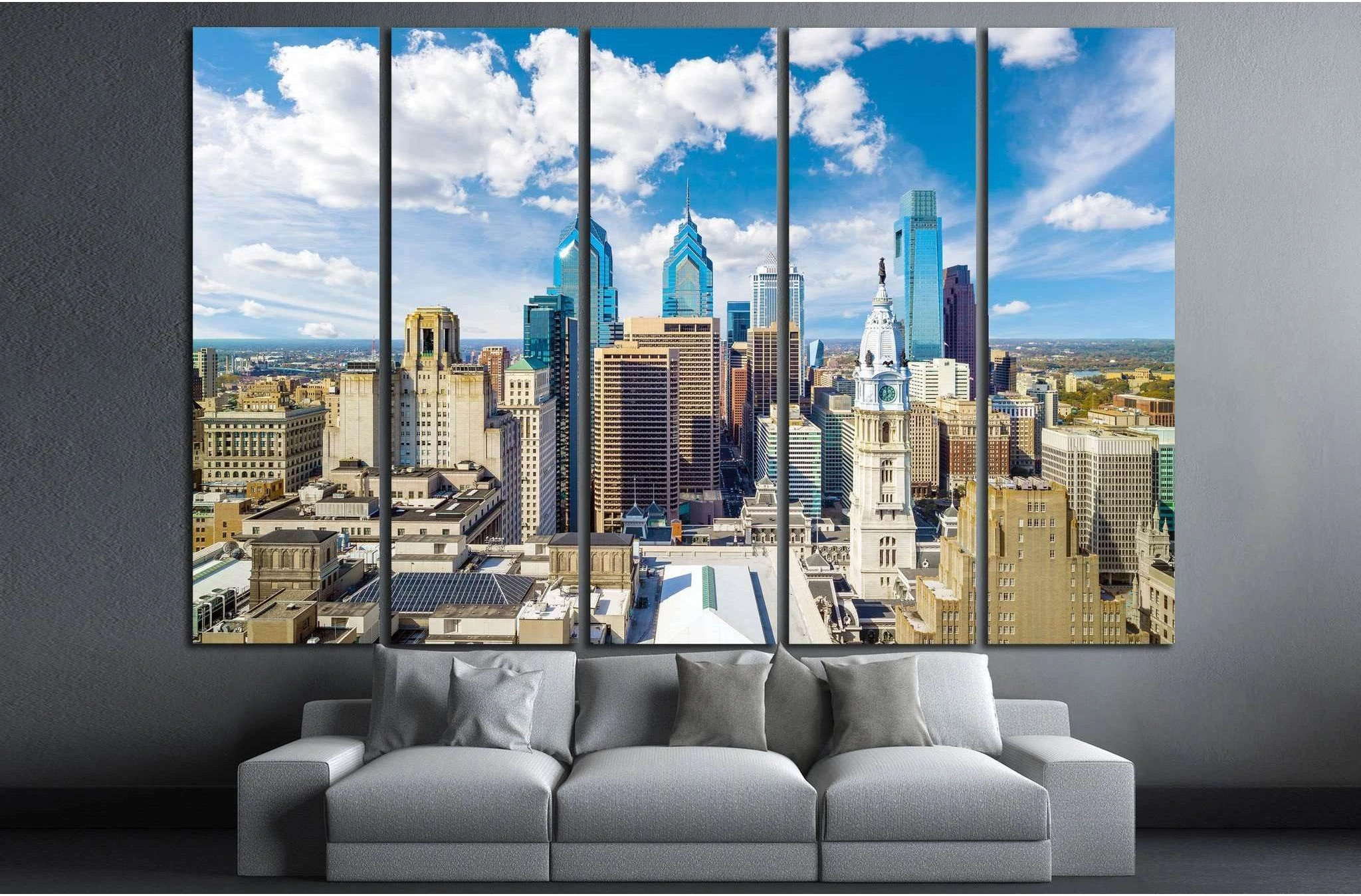 Philadelphia, USA №991 Ready to Hang Canvas Print - Zellart Canvas Prints ALL_Products, s-991