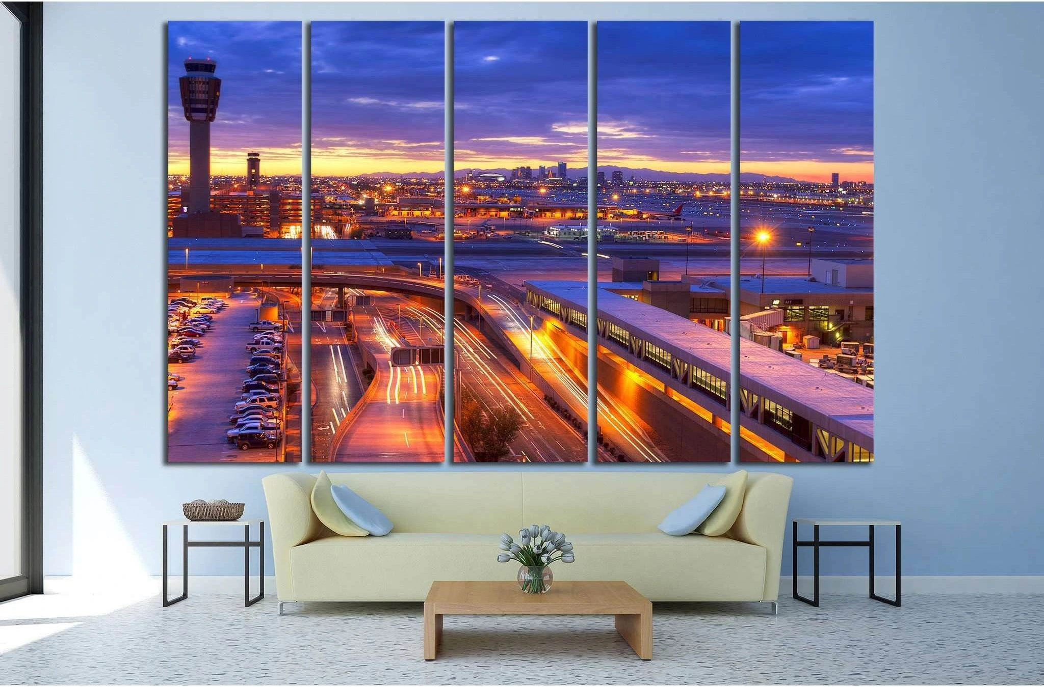 Phoenix airport №895 Ready to Hang Canvas Print - Zellart Canvas Prints ALL_Products, s-895