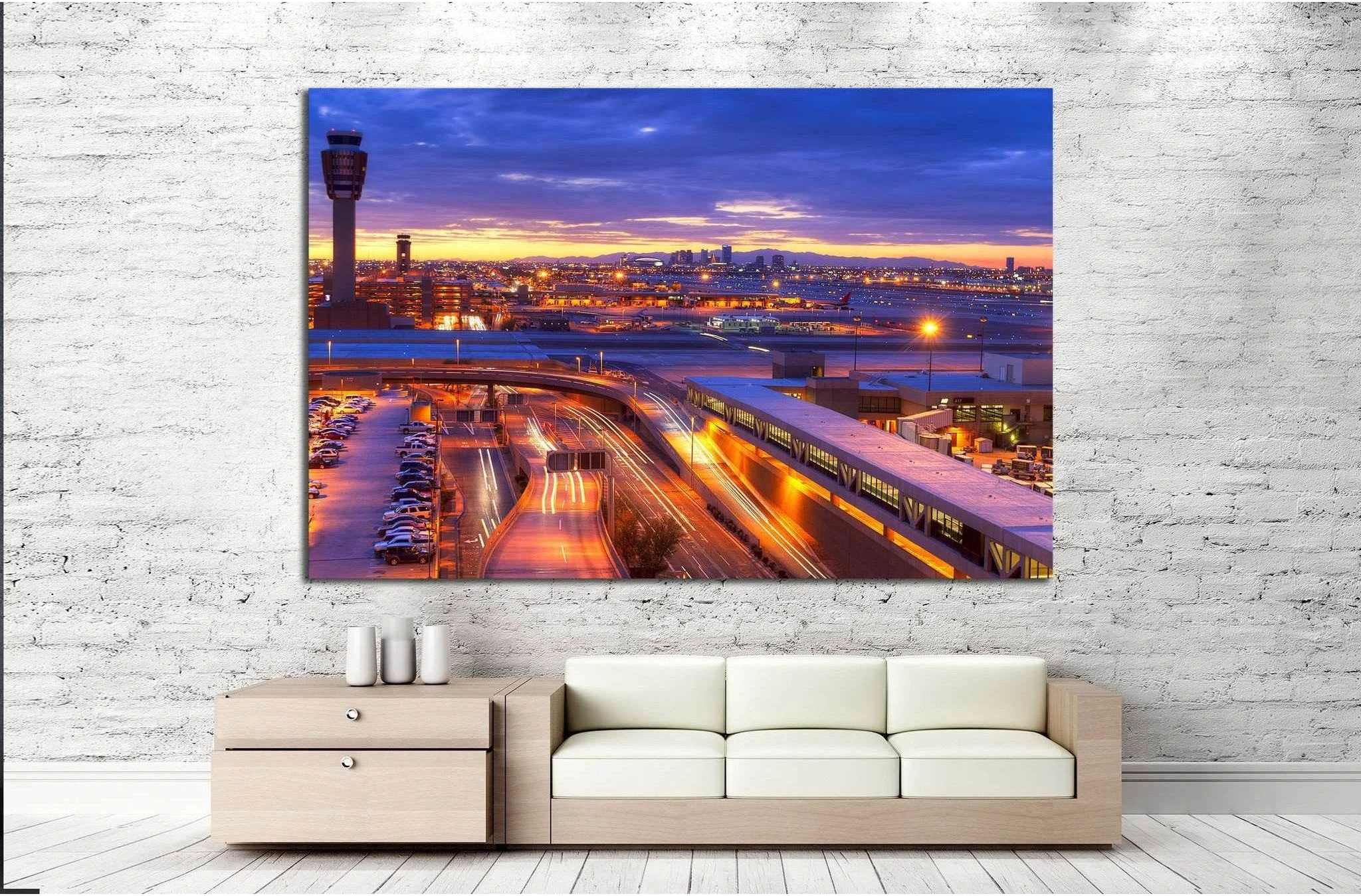 Phoenix airport №895 Ready to Hang Canvas Print - Zellart Canvas Prints ALL_Products, s-895