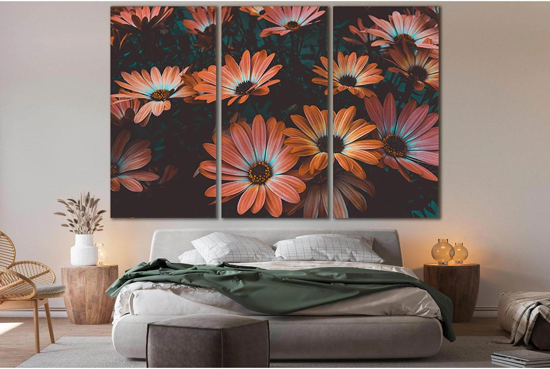 Photo Of Daisy Flowers №SL728 Ready to Hang Canvas Print - Zellart Canvas Prints 0new, ALL_Products, Floral & Botanical Wall Art