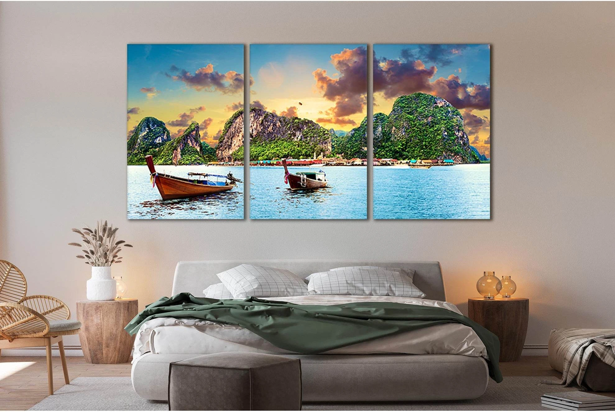 Phuket Island Landscape №SL68 Ready to Hang Canvas Print - Zellart Canvas Prints 0new, ALL_Products, Beach Ocean & Waves