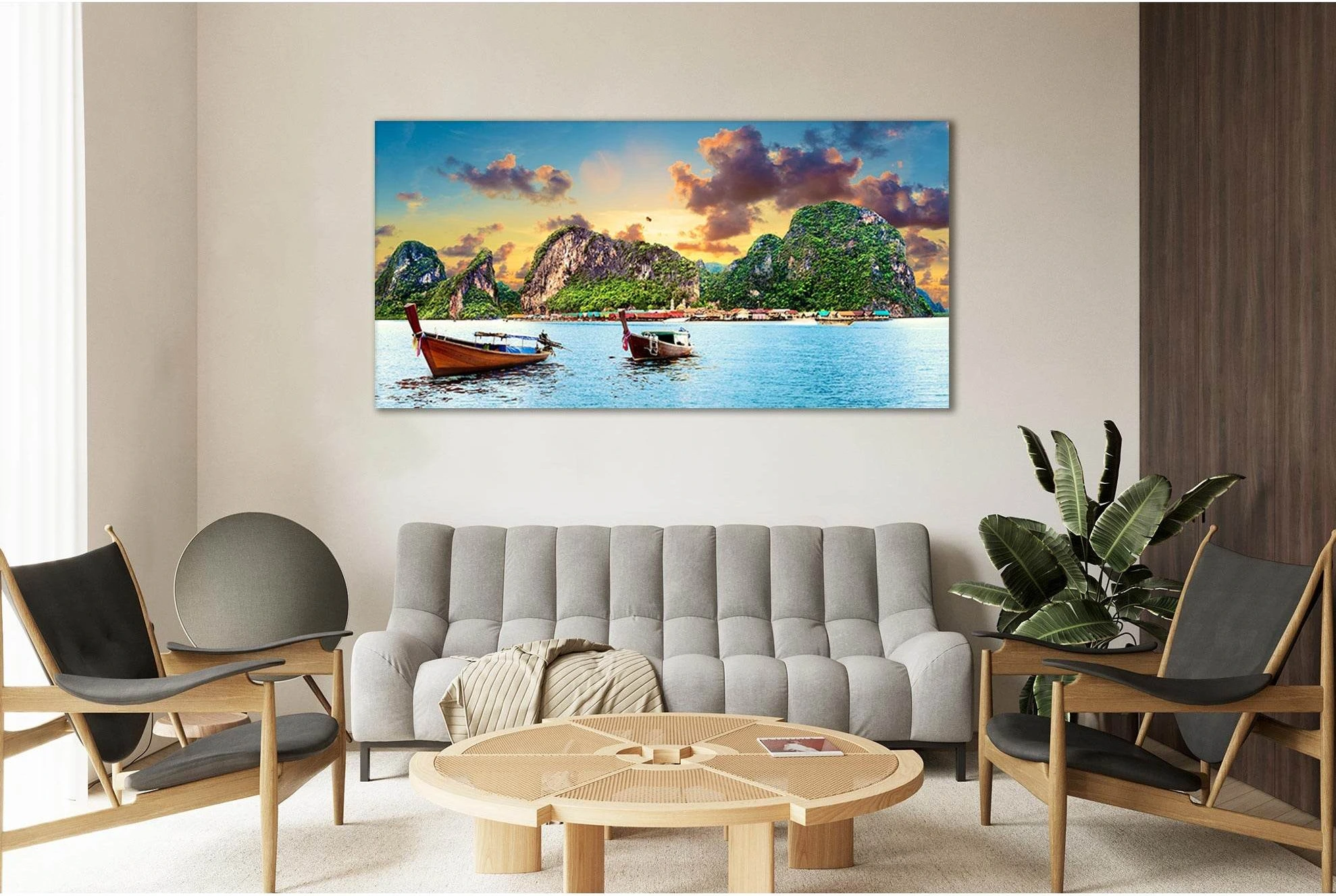 Phuket Island Landscape №SL68 Ready to Hang Canvas Print - Zellart Canvas Prints 0new, ALL_Products, Beach Ocean & Waves