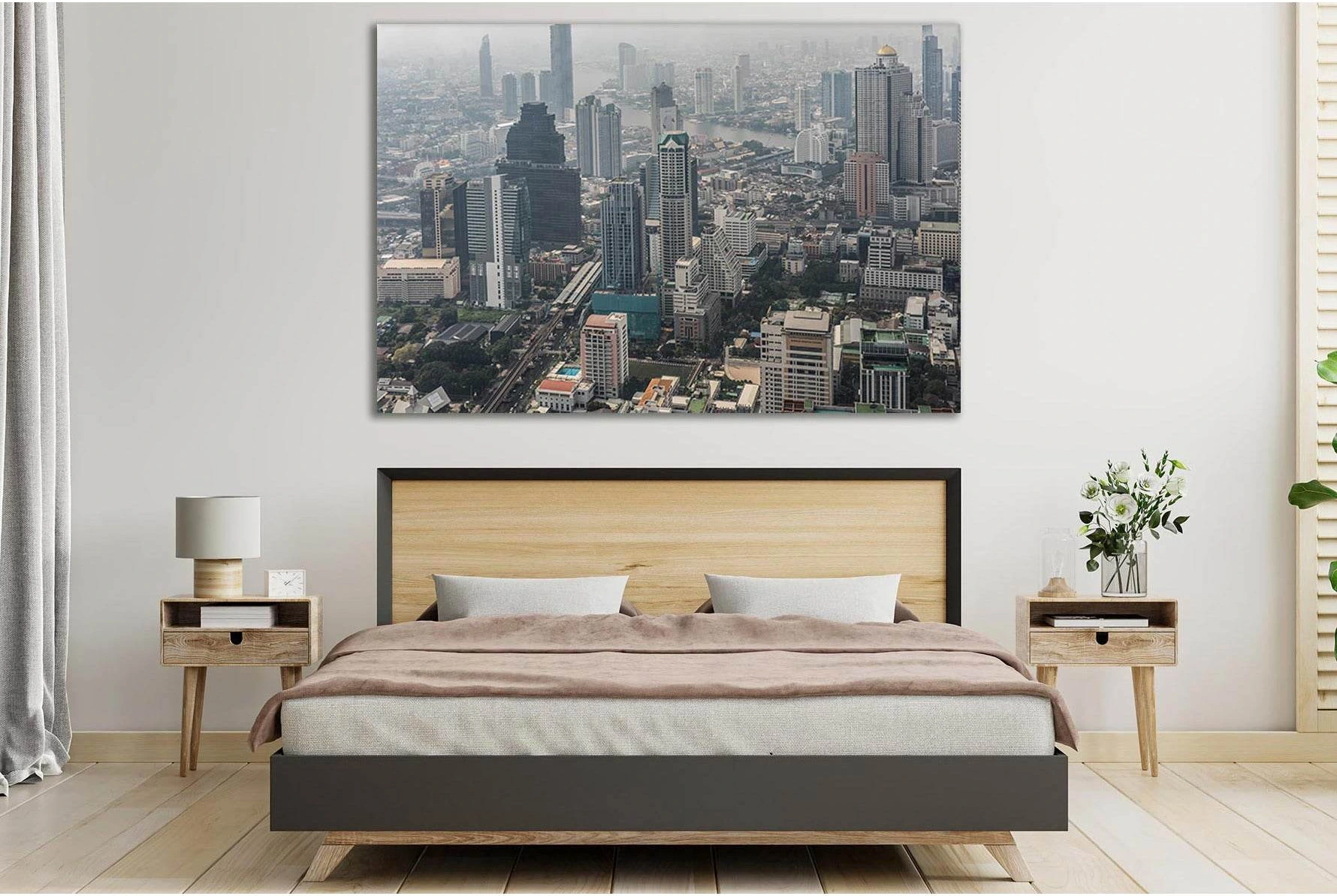 Picturesque Bangkok Cityscape №SL363 Ready to Hang Canvas Print - Zellart Canvas Prints 0new, ALL_Products, Cityscapes & Skylines