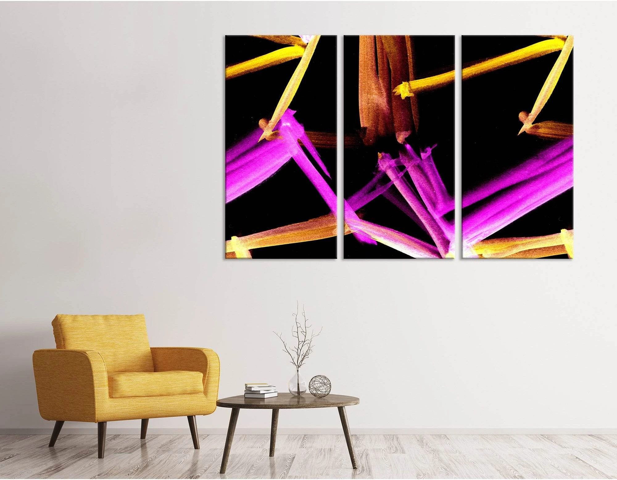 Pink And Orange Abstract №04278 Ready to Hang Canvas Print - Zellart Canvas Prints ALL_Products