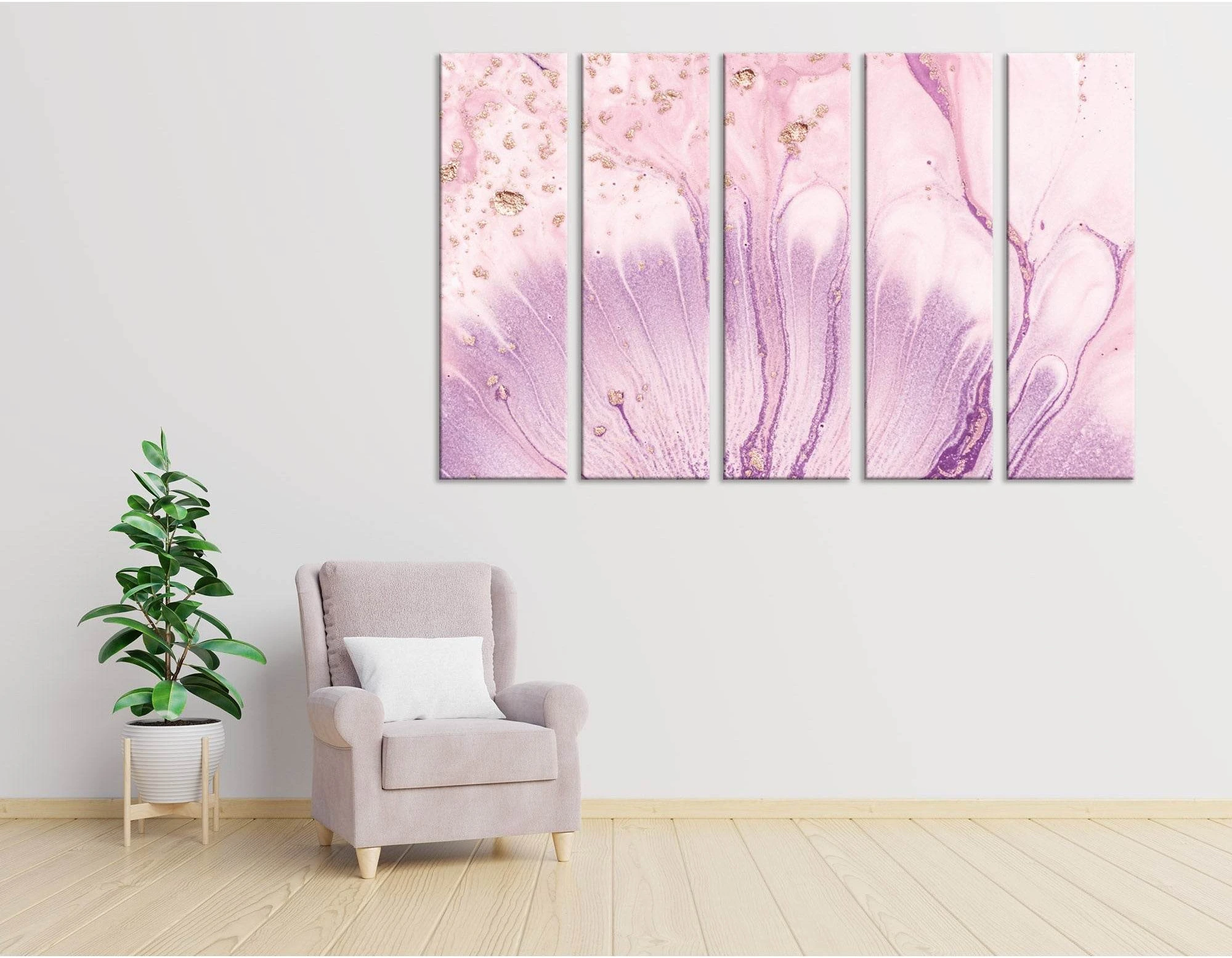 Pink Flower Petals Abstract №04315 Ready to Hang Canvas Print - Zellart Canvas Prints ALL_Products