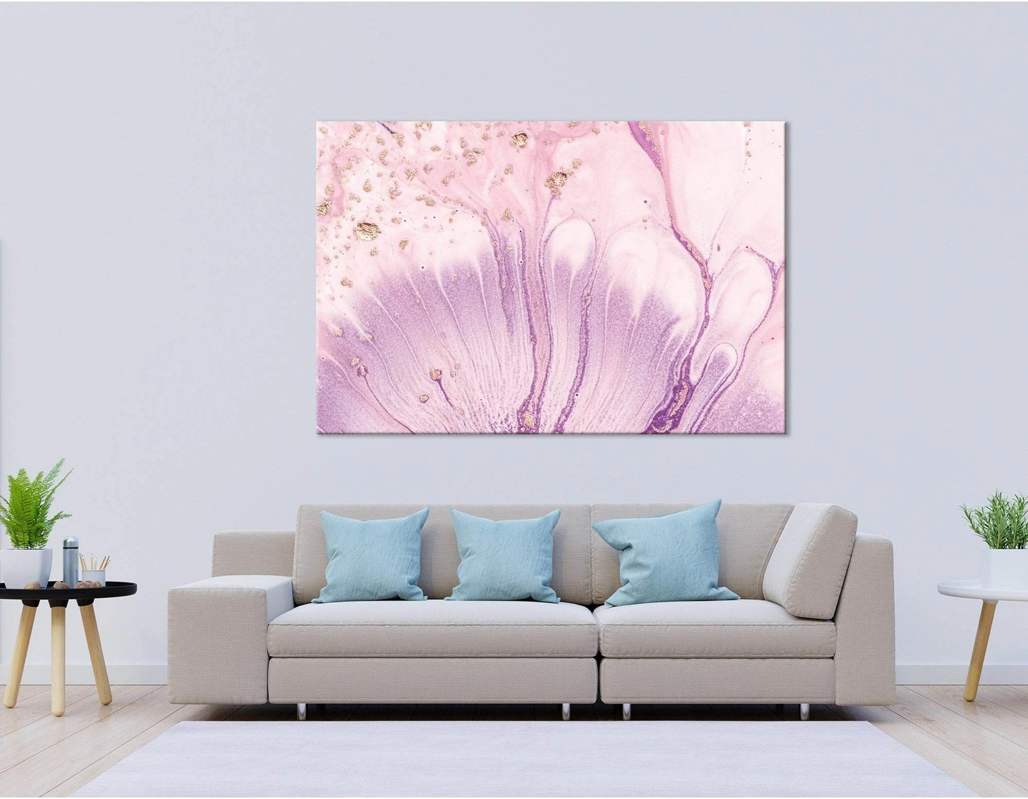 Pink Flower Petals Abstract №04315 Ready to Hang Canvas Print - Zellart Canvas Prints ALL_Products