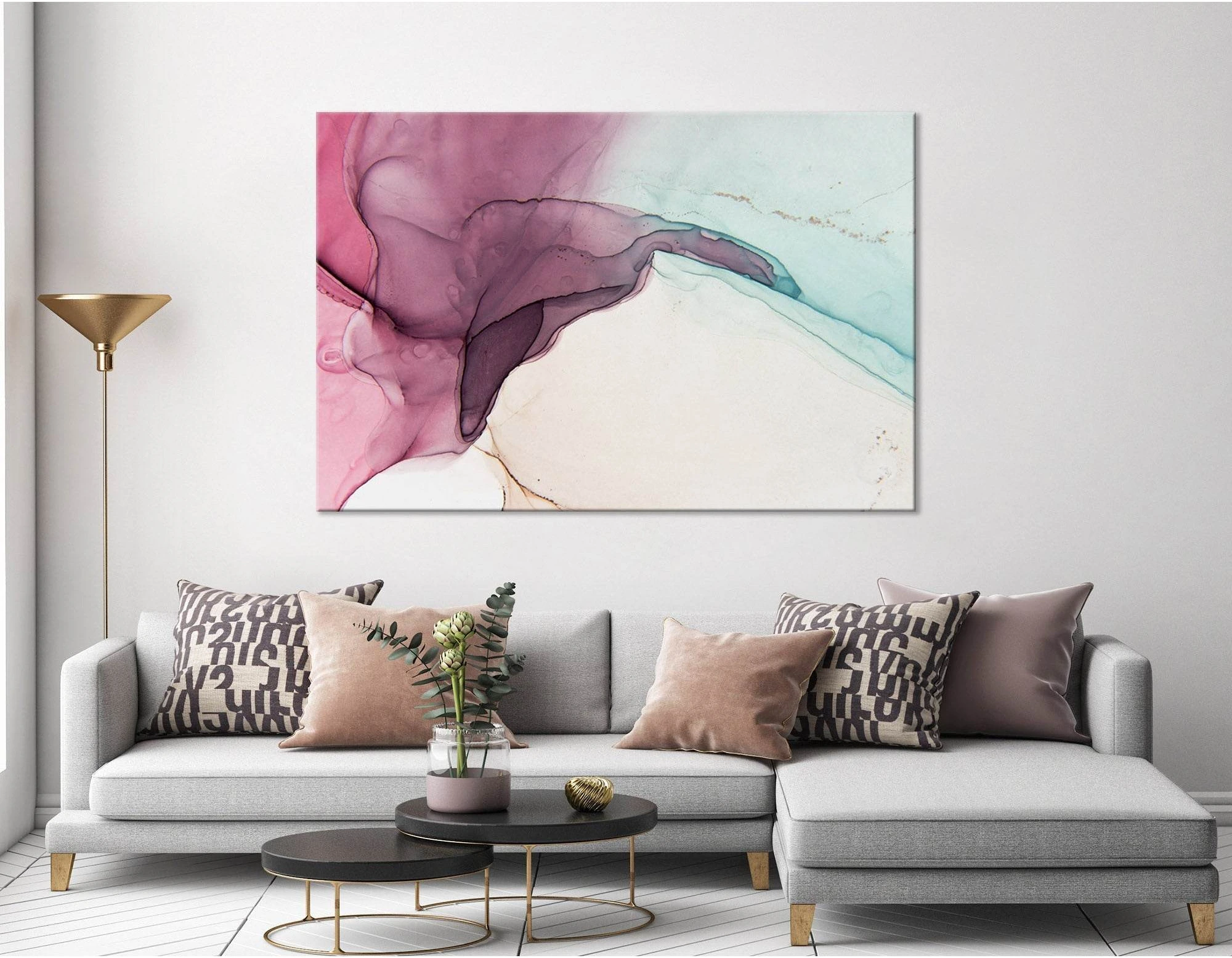 Pink Orchid Abstract №04275 Ready to Hang Canvas Print - Zellart Canvas Prints ALL_Products