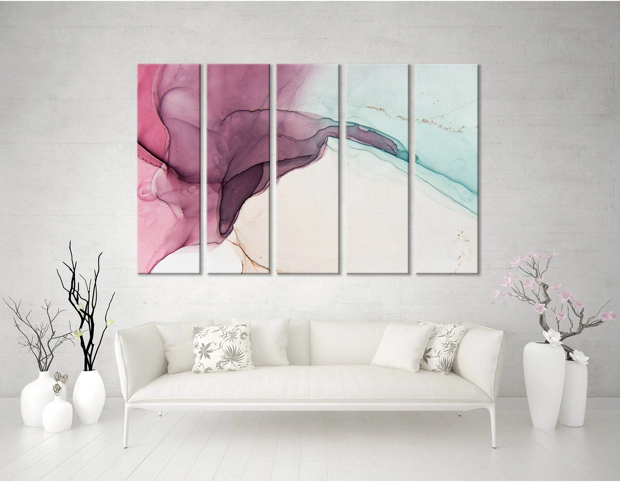 Pink Orchid Abstract №04275 Ready to Hang Canvas Print - Zellart Canvas Prints ALL_Products
