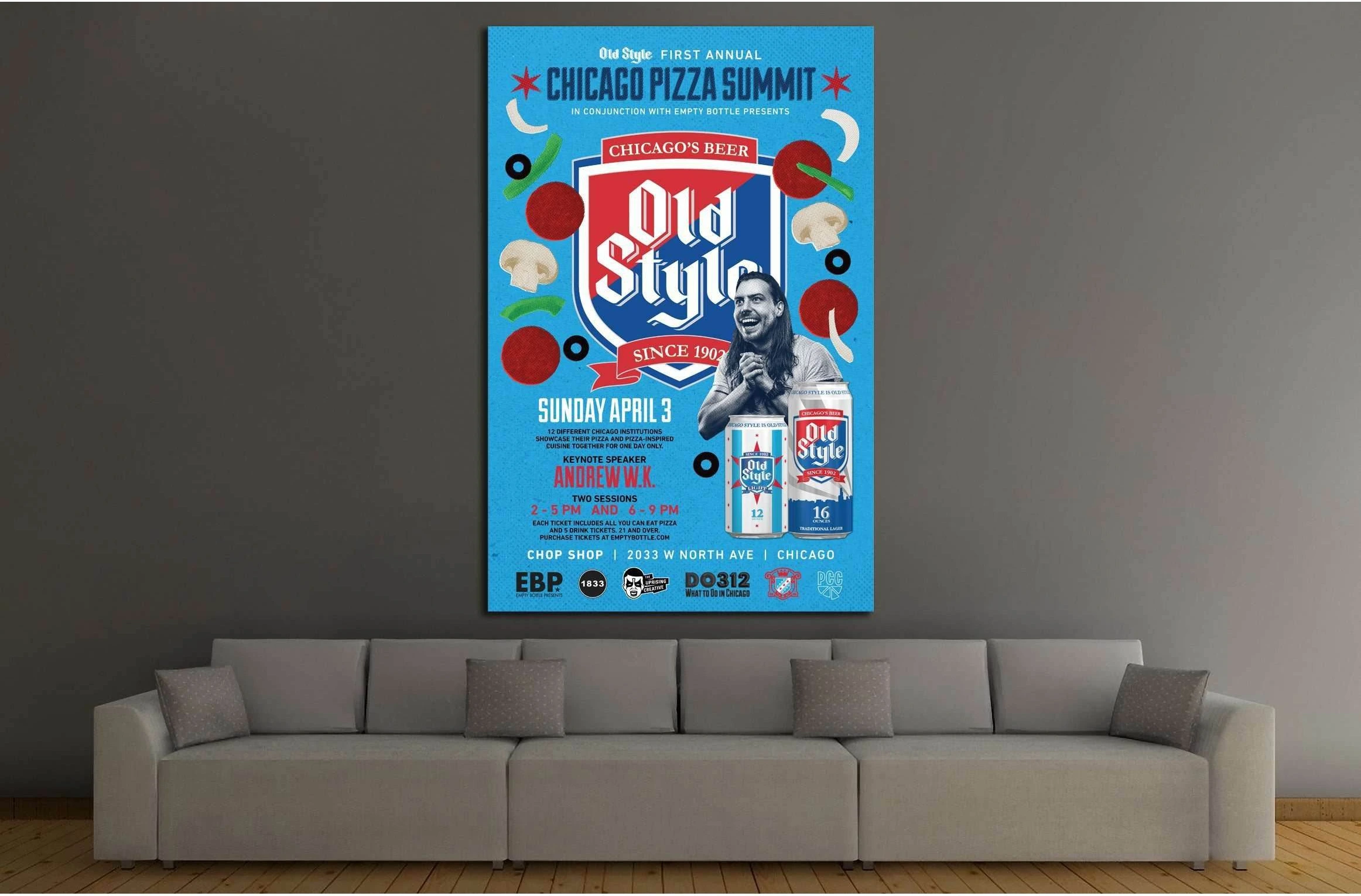 Pizza Summit №3474 Ready to Hang Canvas Print - Zellart Canvas Prints ALL_Products, s-3474